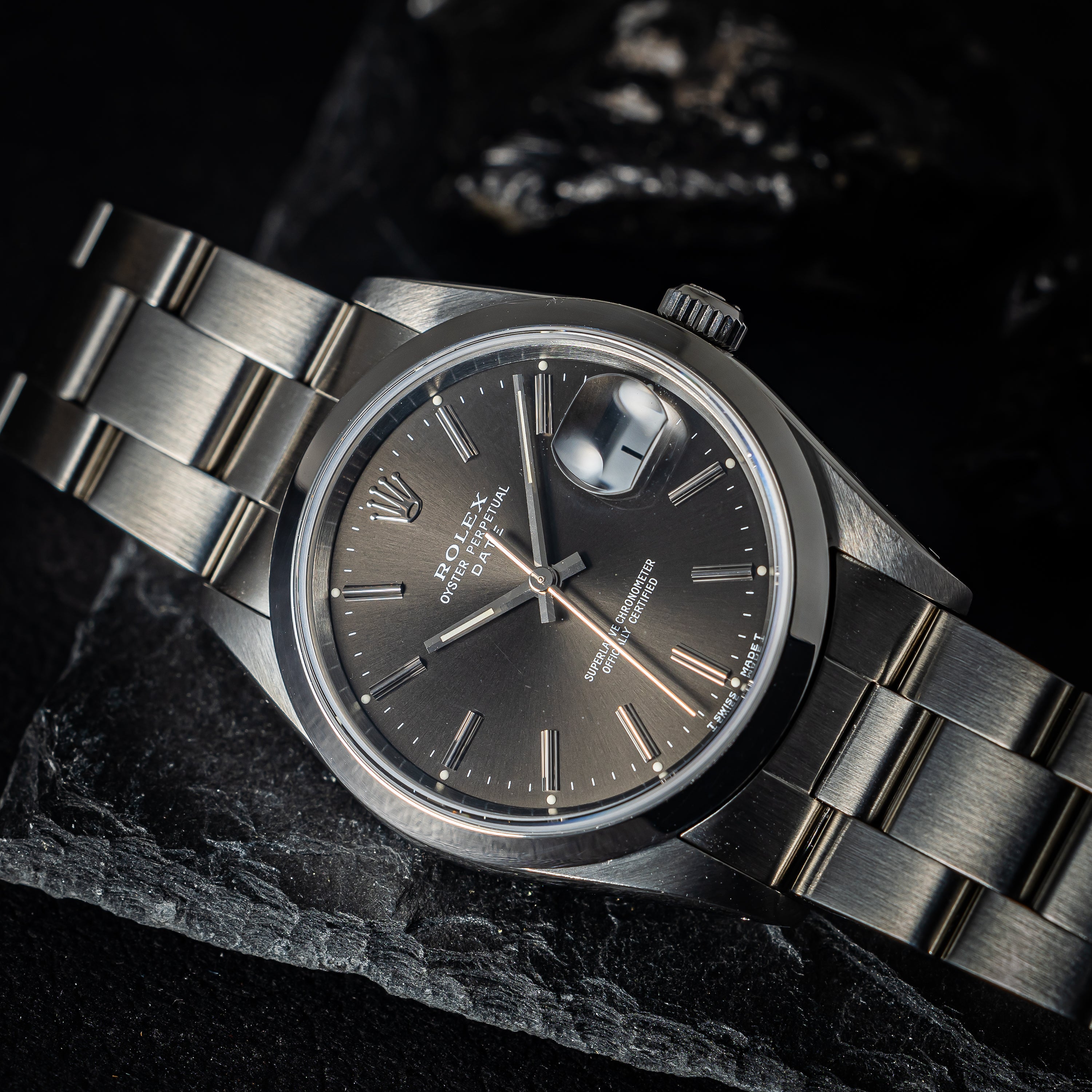 ロレックス オイスターパーペチュアルデイト 1990年～1991年製 Ref.15200 ブラックダイヤル