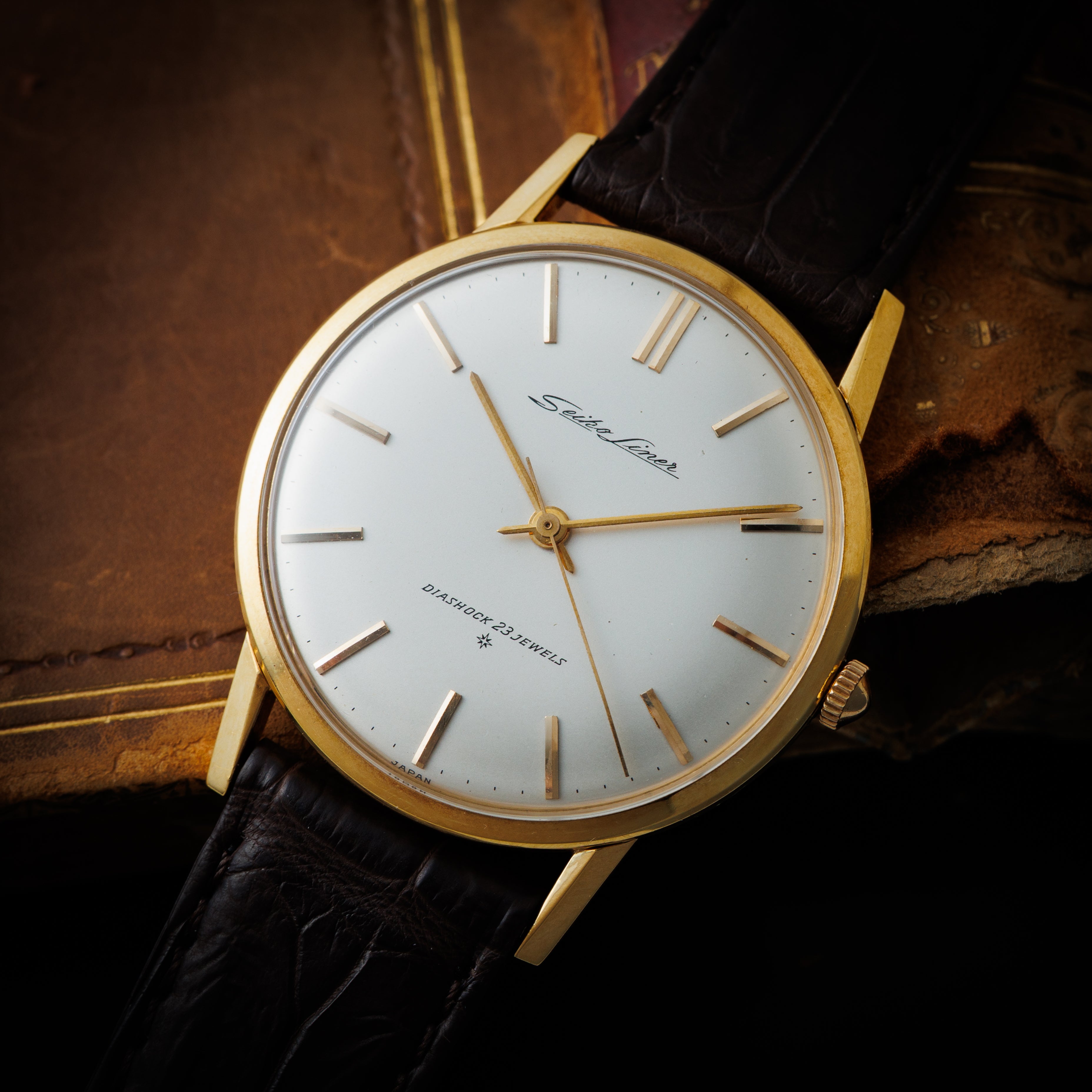 セイコー 18金無垢ライナー 1961年製 Ref.15010LN SDダイヤル 薄型手巻き