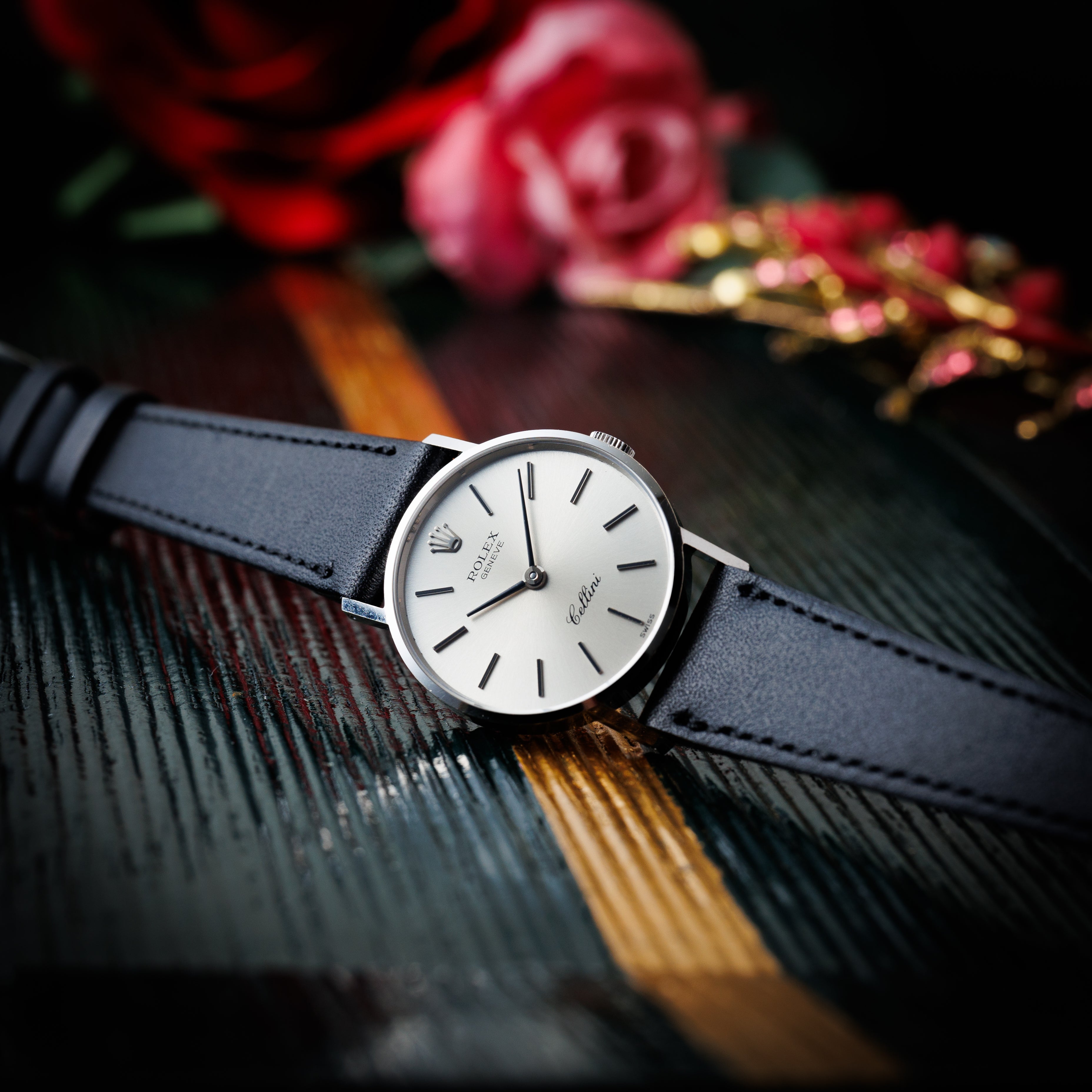 ロレックス チェリーニ レディース 1974年製 Ref.3810 18金ホワイトゴールド 純正尾錠付き