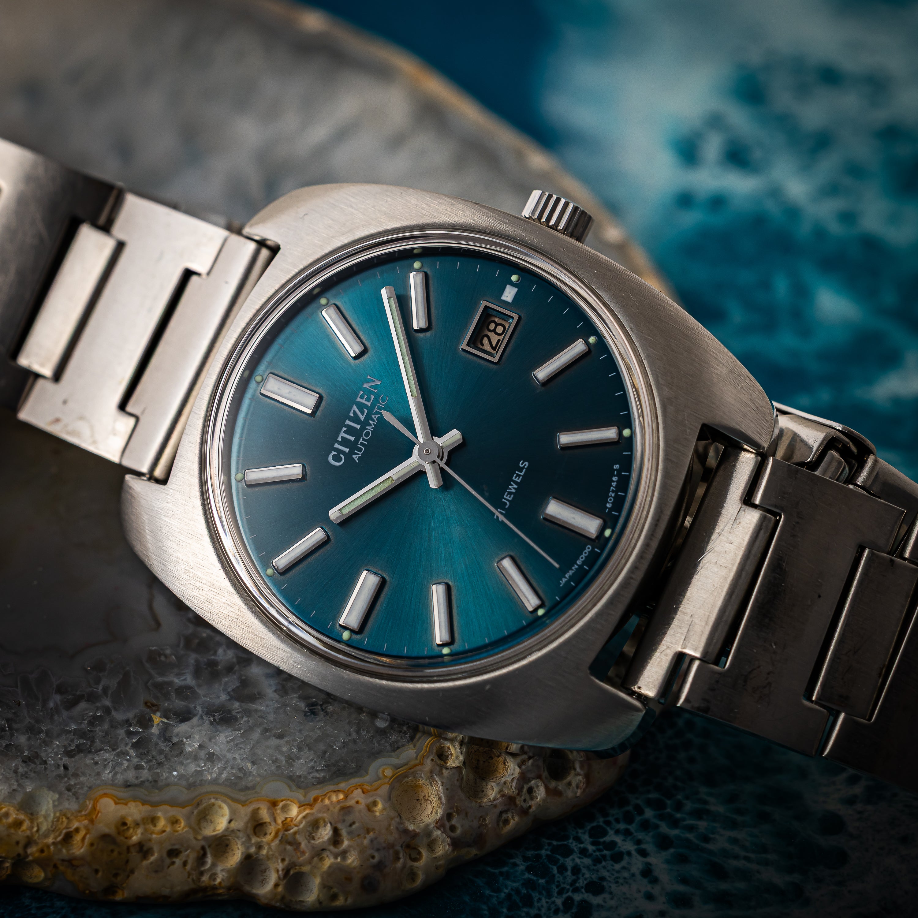 シチズン 1975年製 オートマチック ブルーダイヤル 純正ブレス付き