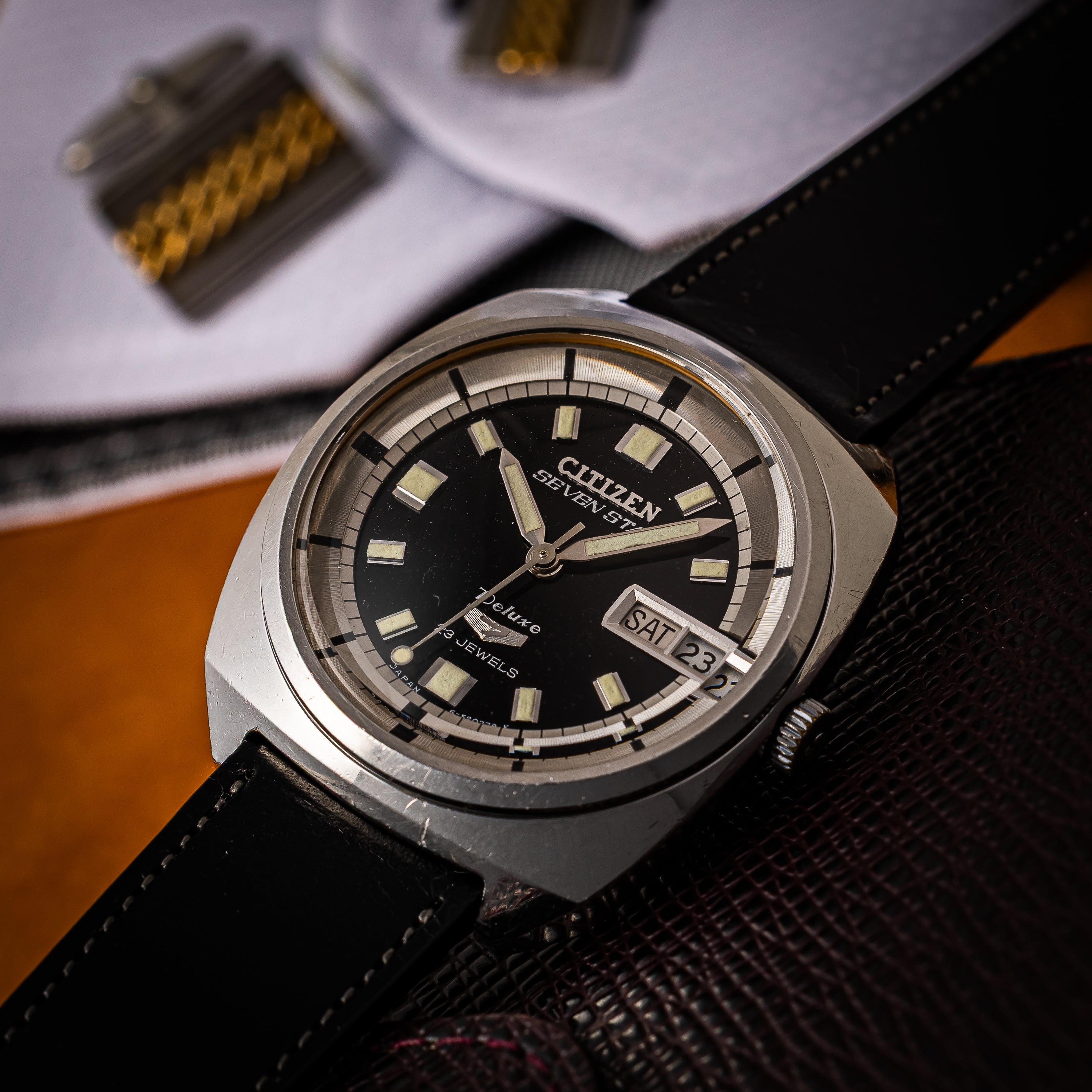 シチズン セブンスターデラックス 1969年製 クッションケース デイデイト自動巻