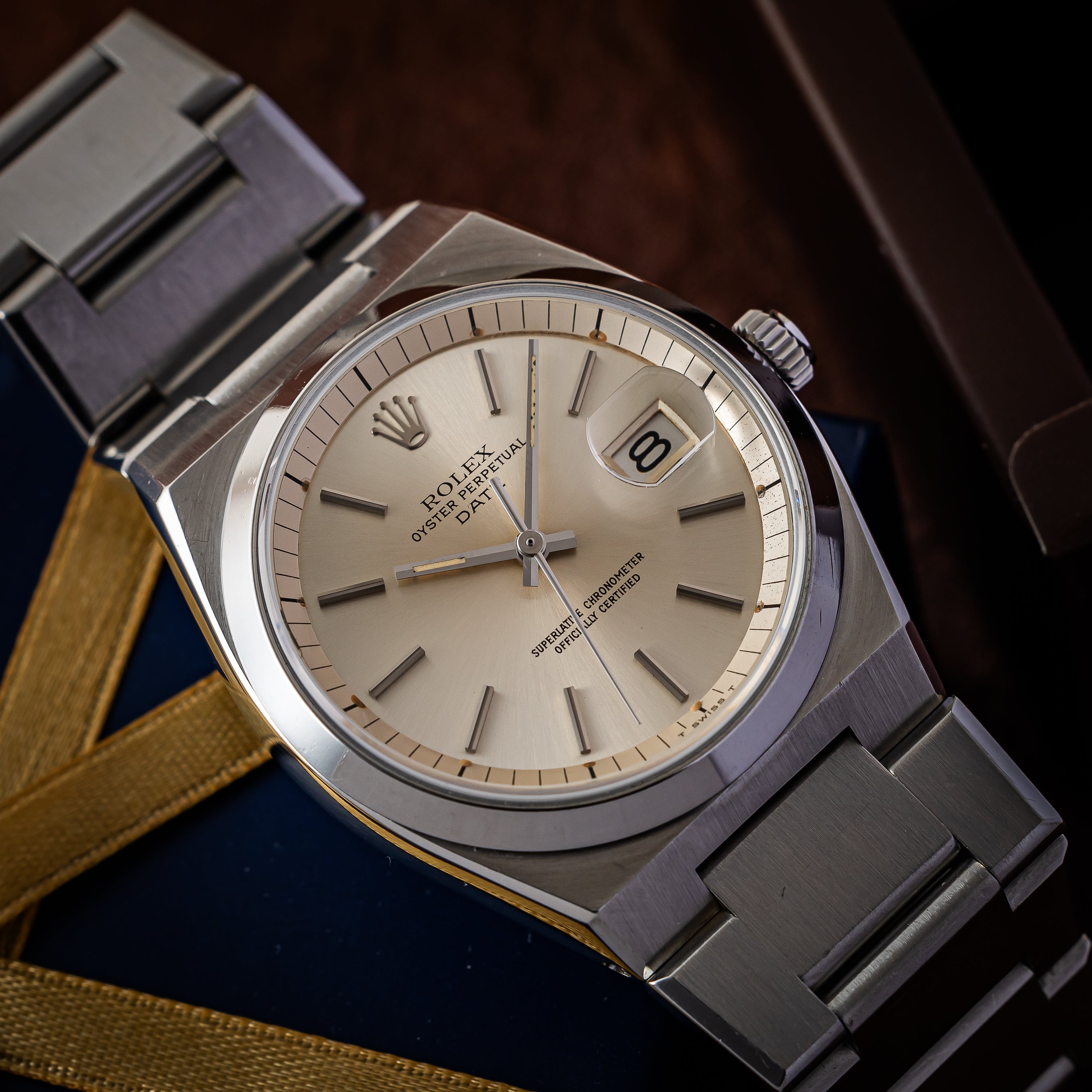ロレックス オイスターパーペチュアルデイト 1974年製 Ref.1530 オイスターケース50周年記念 箱、ギャラ付き
