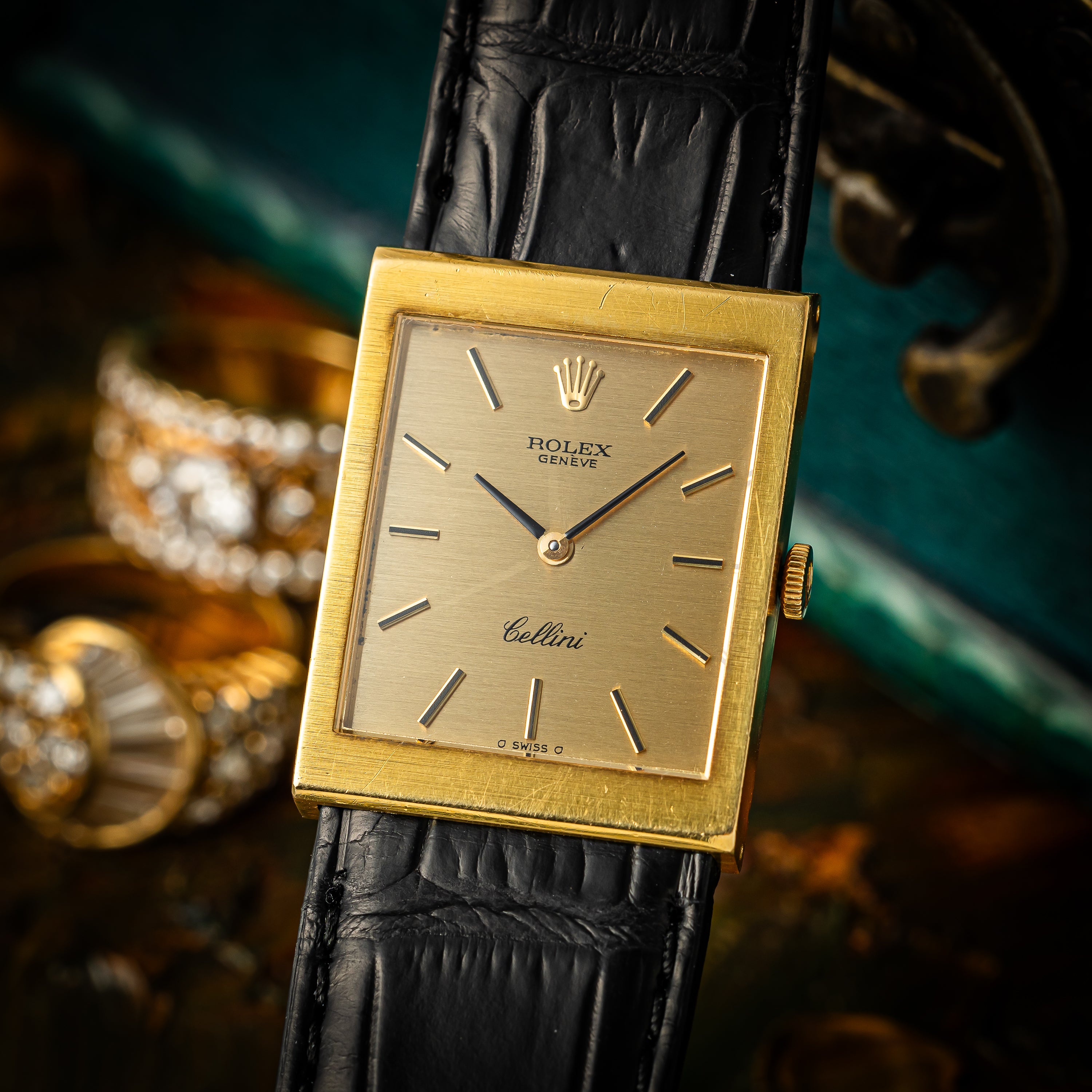 ロレックス チェリーニ 1973年製 18金無垢 レクタンギュラーケース オリジナルダイヤル