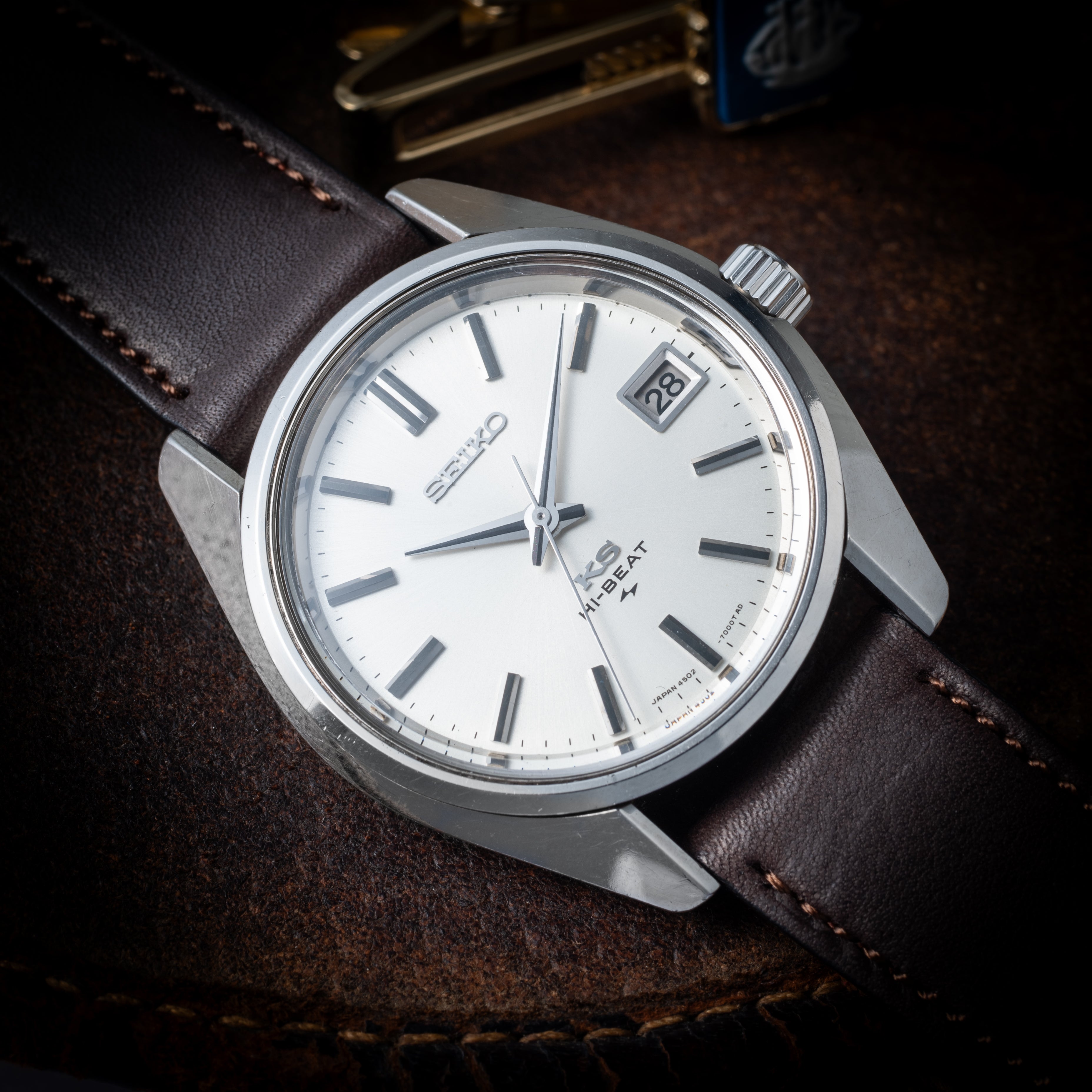 キングセイコー 10振動手巻き 1970年製/昭和45年製 45KS Ref.4502-7001 別作スケルトン裏蓋付