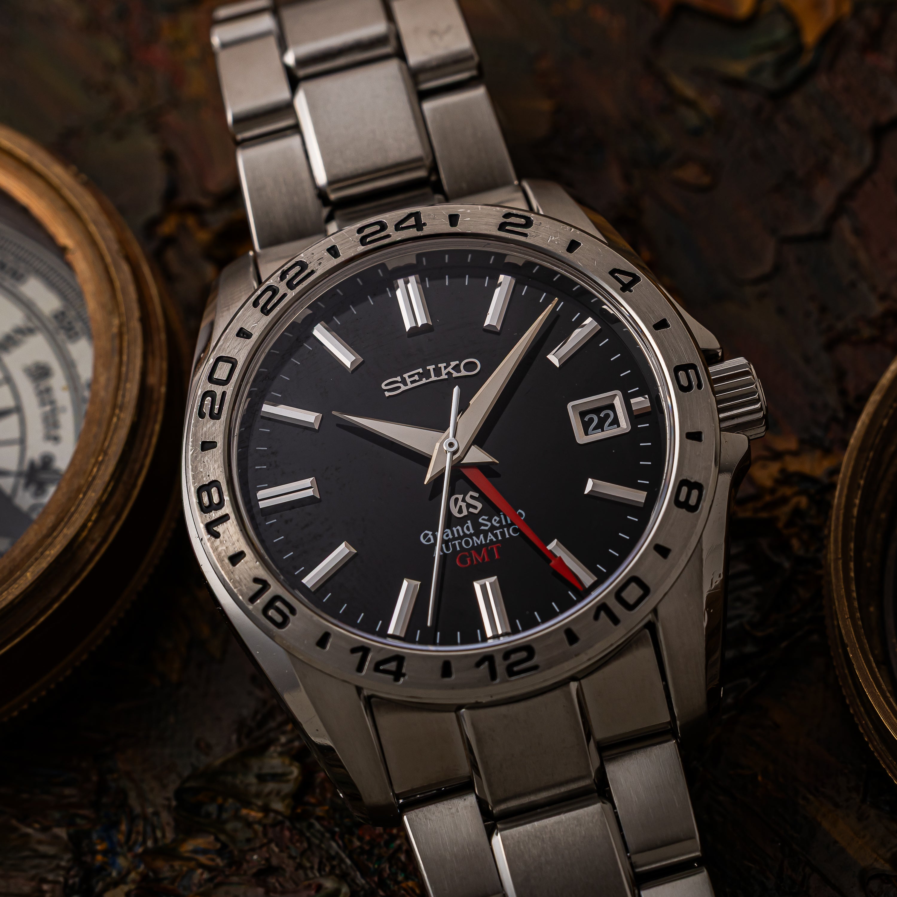 グランドセイコー Ref.9S56-00A0 2002年製 メカニカルオートマチック GMT 箱・ギャラ・修理明細付き