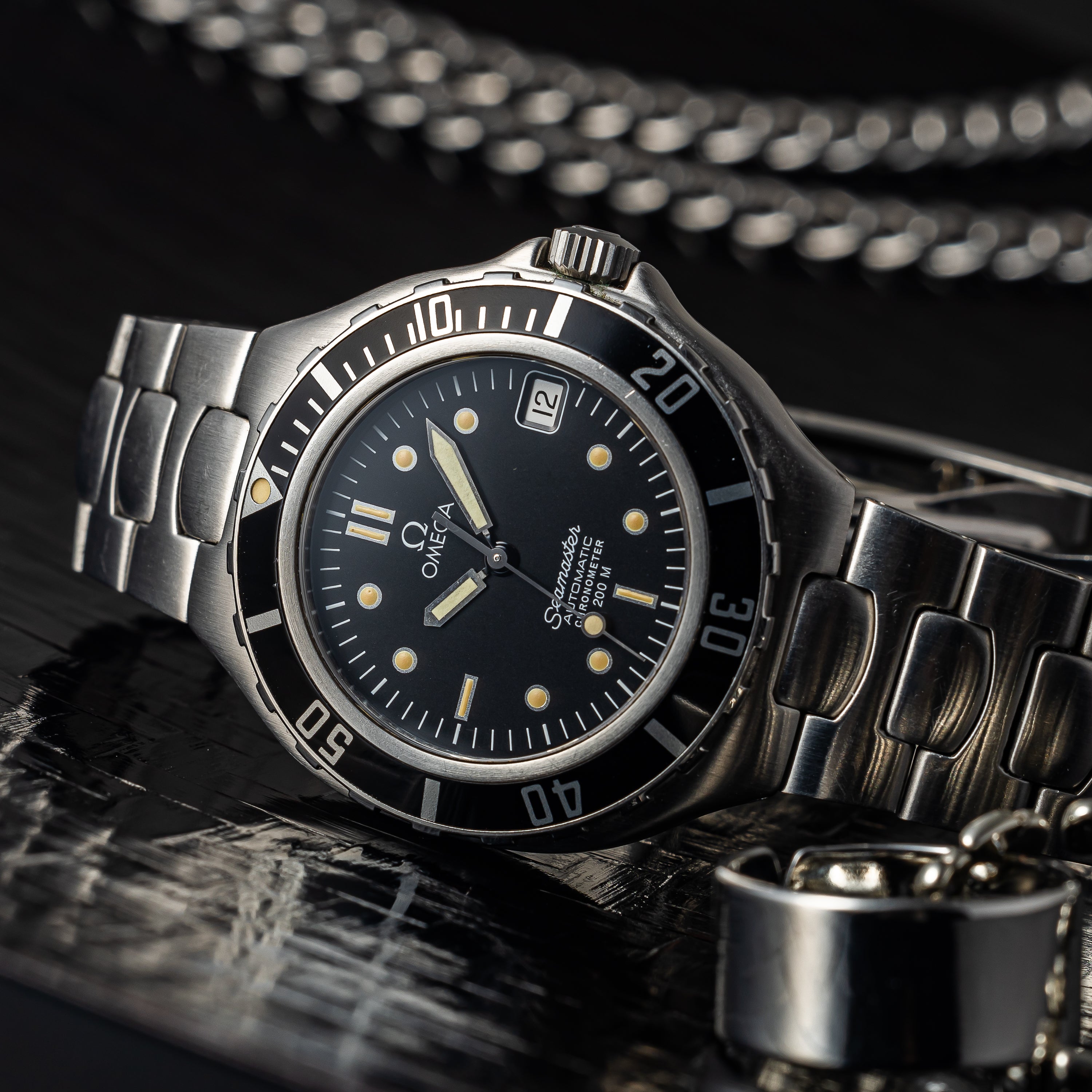 オメガ シーマスター クロノメーター 200m プレボンド 1986年～1988年製 Ref.368.1062 箱付き