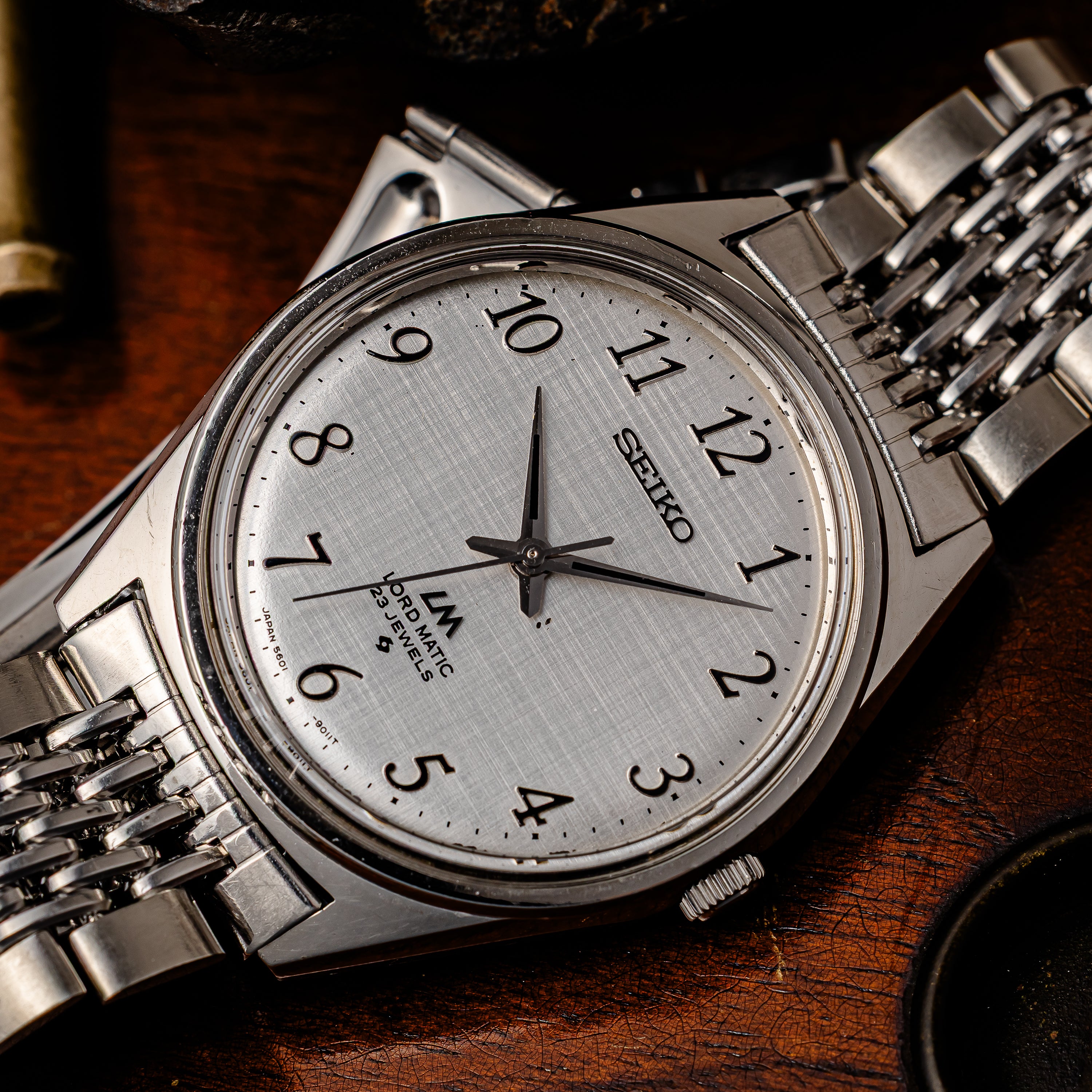 セイコー LM ロードマチック アラビアダイヤル 1975年製 Ref.5601-9000 純正ブレス付き