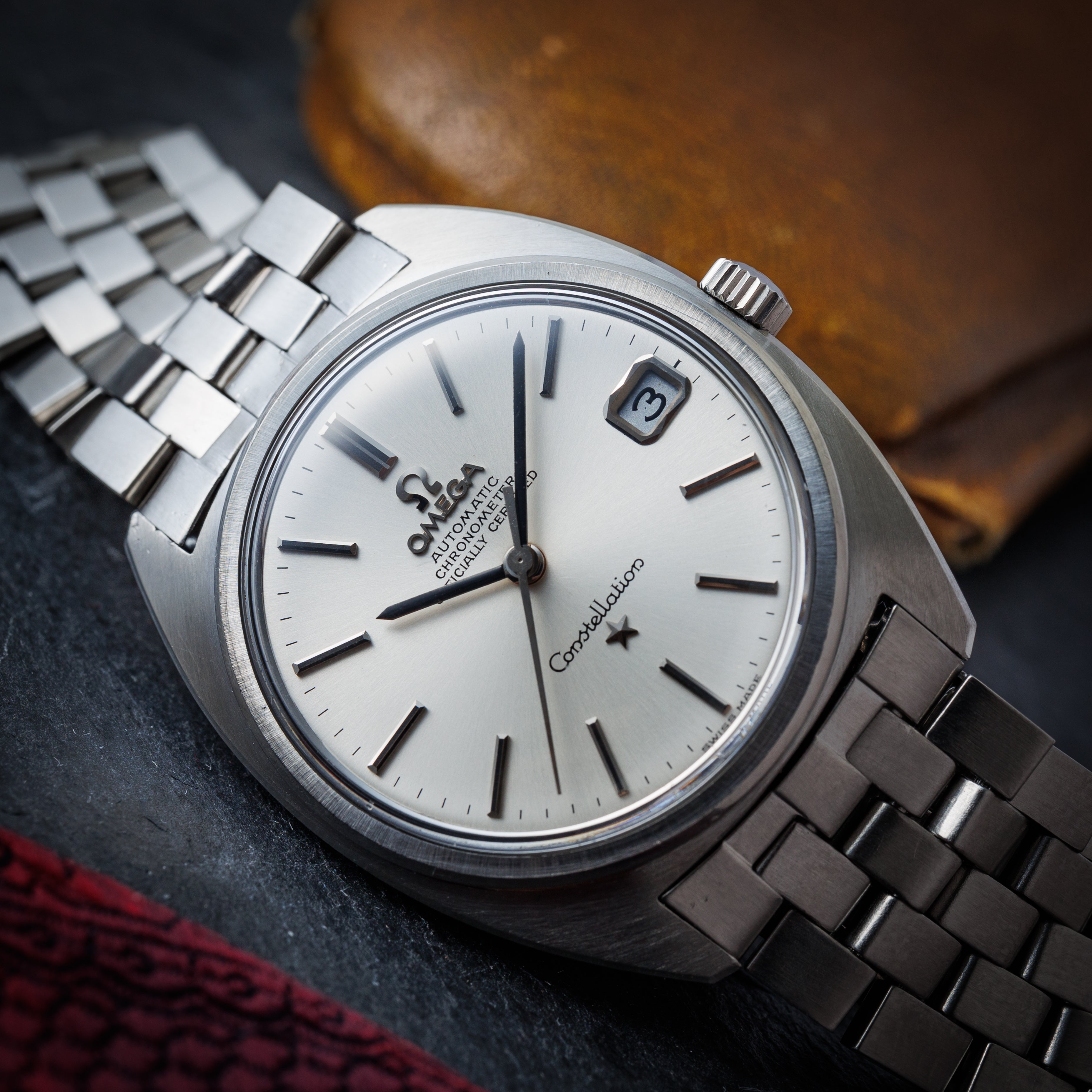 オメガ コンステレーション 1969年製 ST168.017SP 純正ブレス シルバーダイヤル