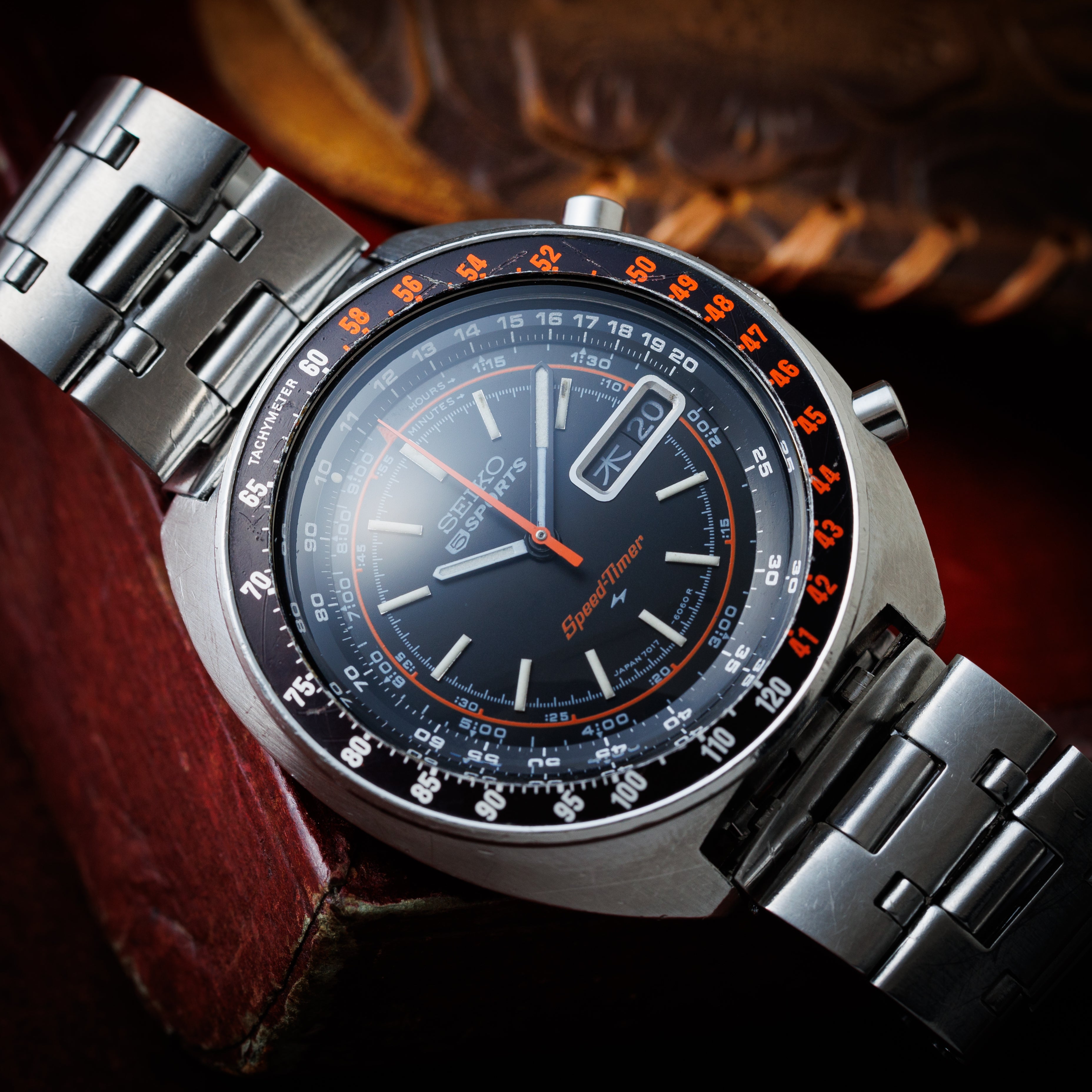 セイコー 5スポーツ スピードタイマー ラリーメーター 1971年製 Ref.7017-6050 自動巻クロノグラフ