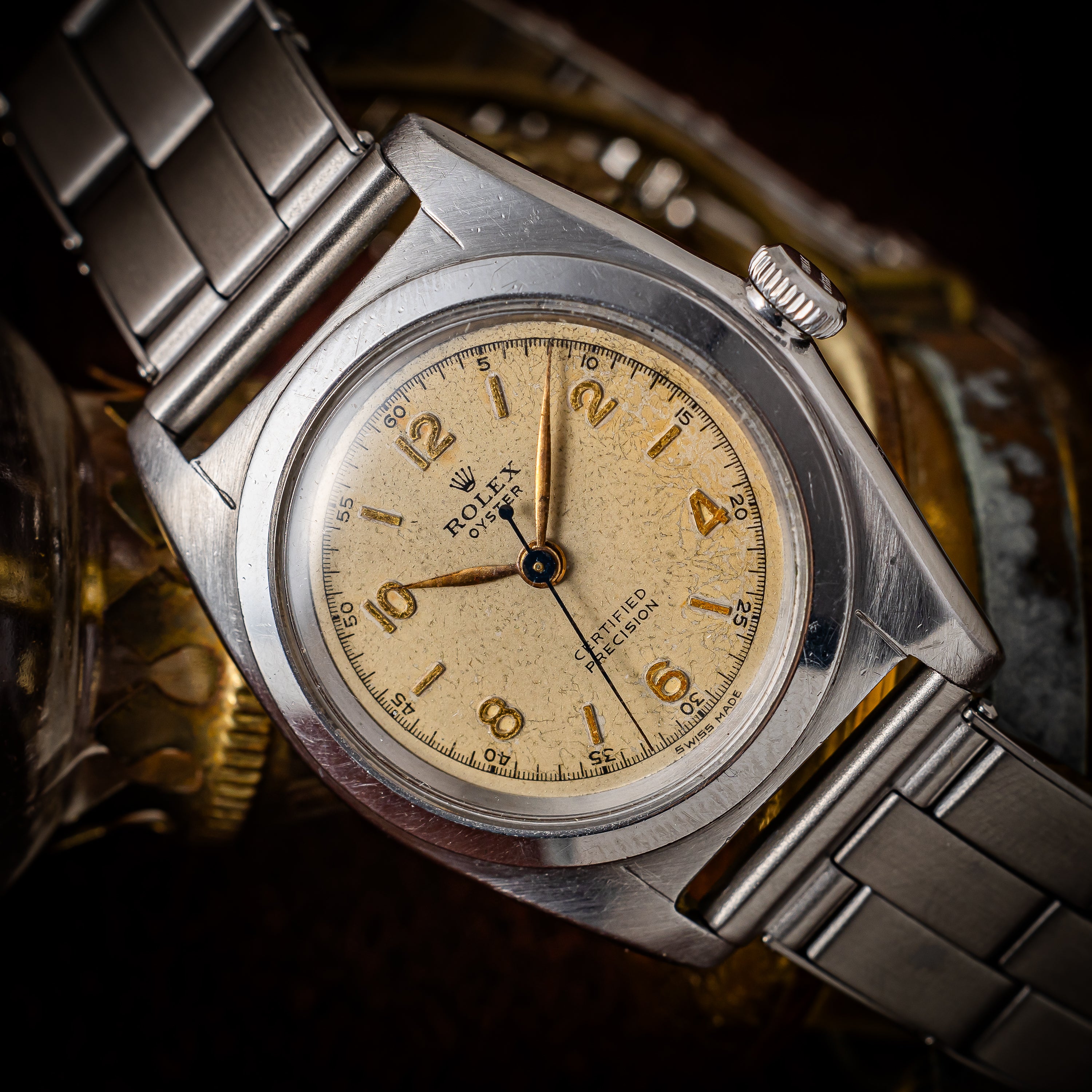 ロレックス オイスター フラットバック 1942年製 Ref.2765 手巻き センターセコンド