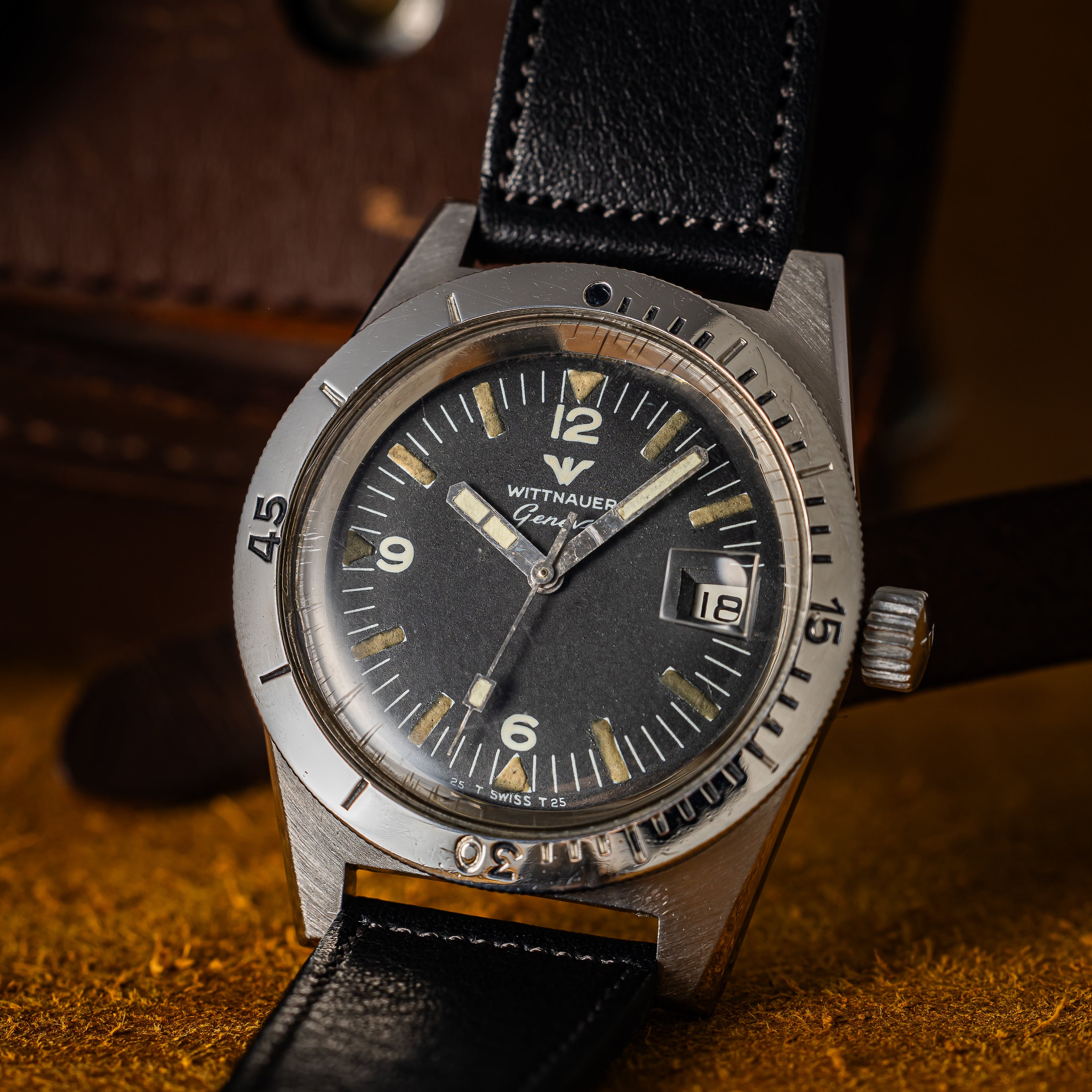 ウィットナー ダイバーズウオッチ 1960年代製 手巻き デイト