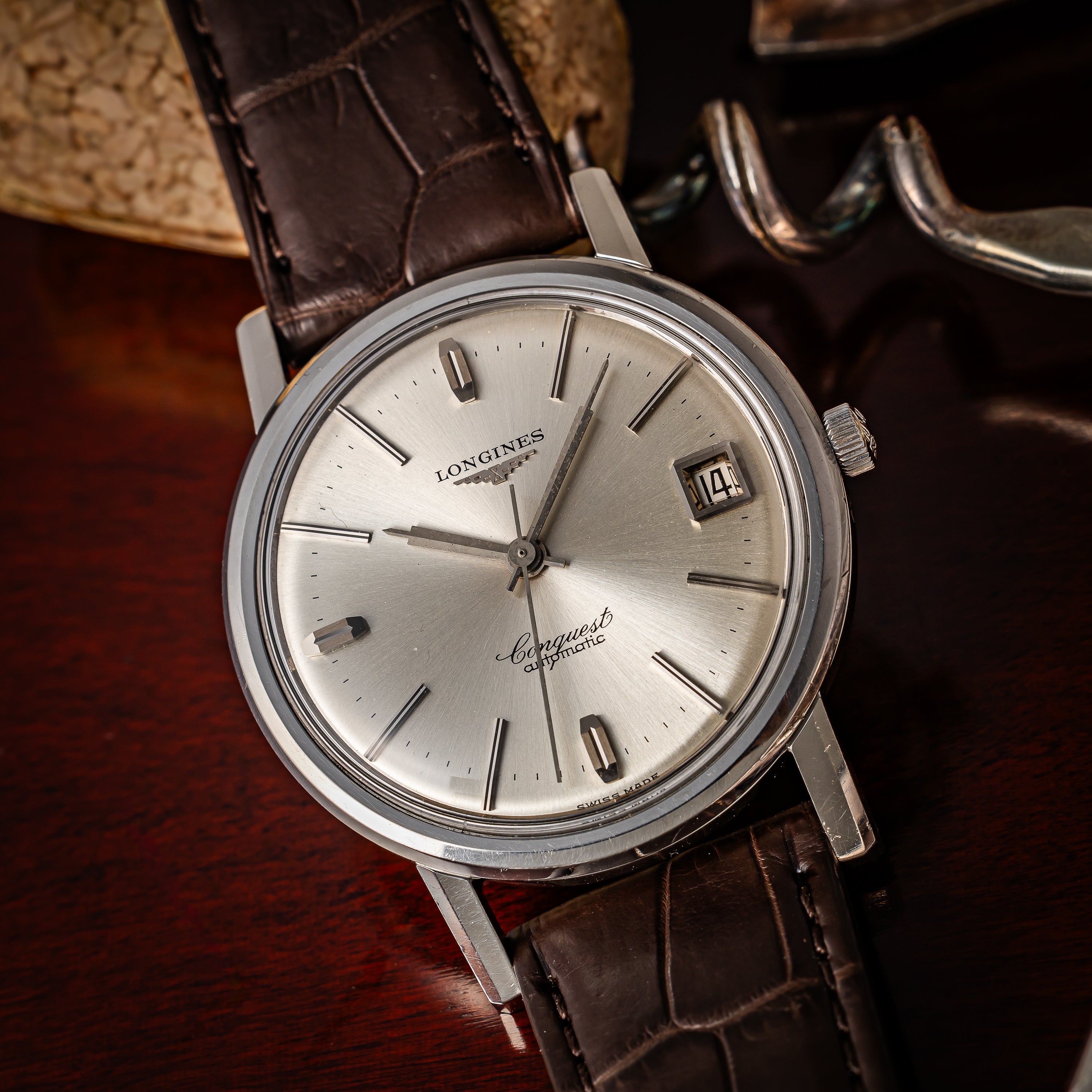 LONGINES コンクエスト 1966年製  箱、ギャラ付 Cal.291 自動巻き