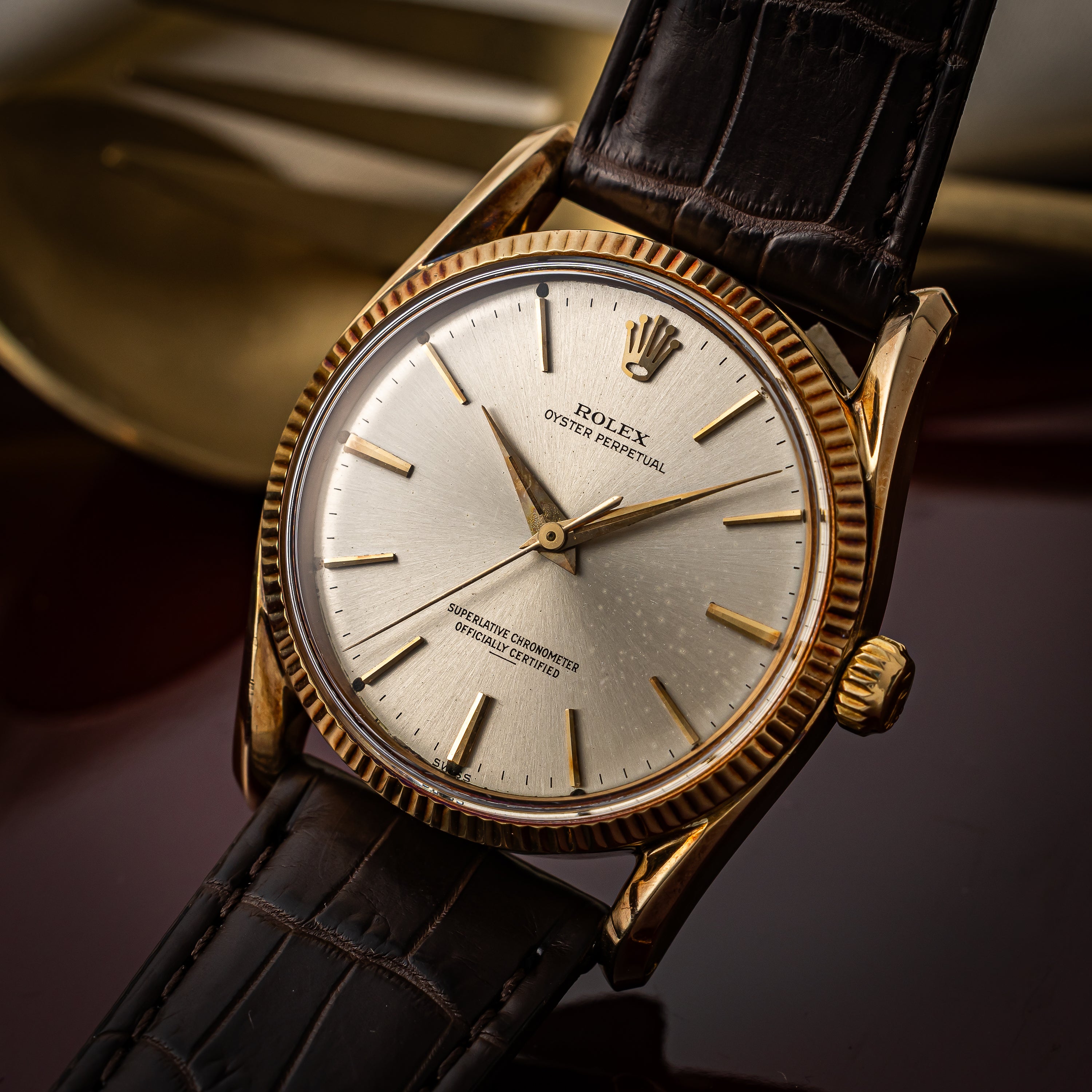 ロレックス オイスターパーペチュアル Ref.1011 1963年製 14KYG ボンベイケース