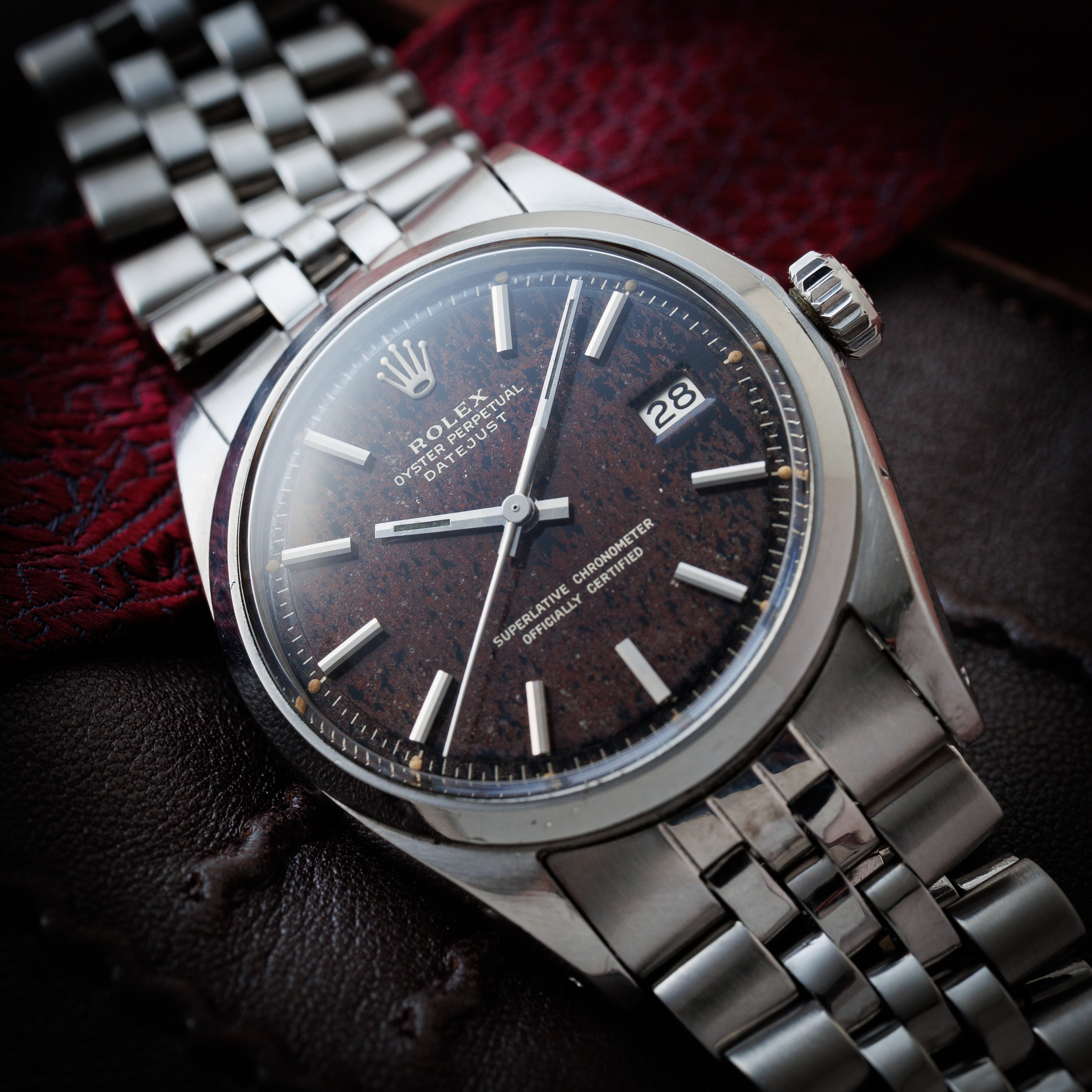 ロレックス デイトジャスト ブラウンミラーダイヤル 1969年製 Ref.1600 純正ジュビリーブレス