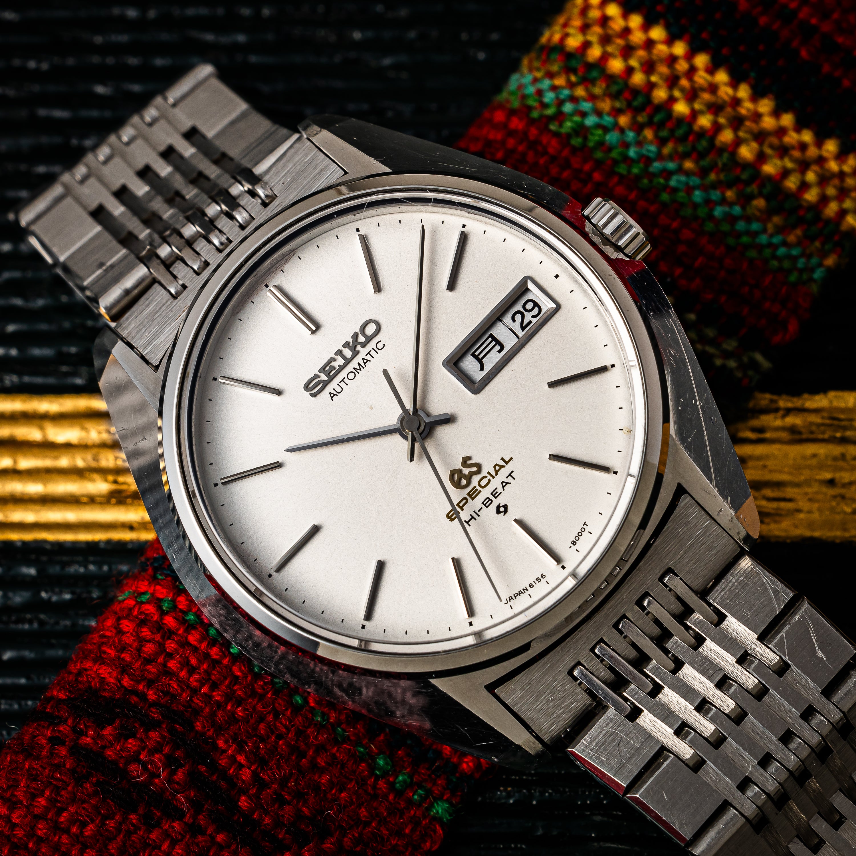 グランドセイコー スペシャル 1970年製 Ref.6156-8000 ハイビート 61GSSP 純正GSブレス