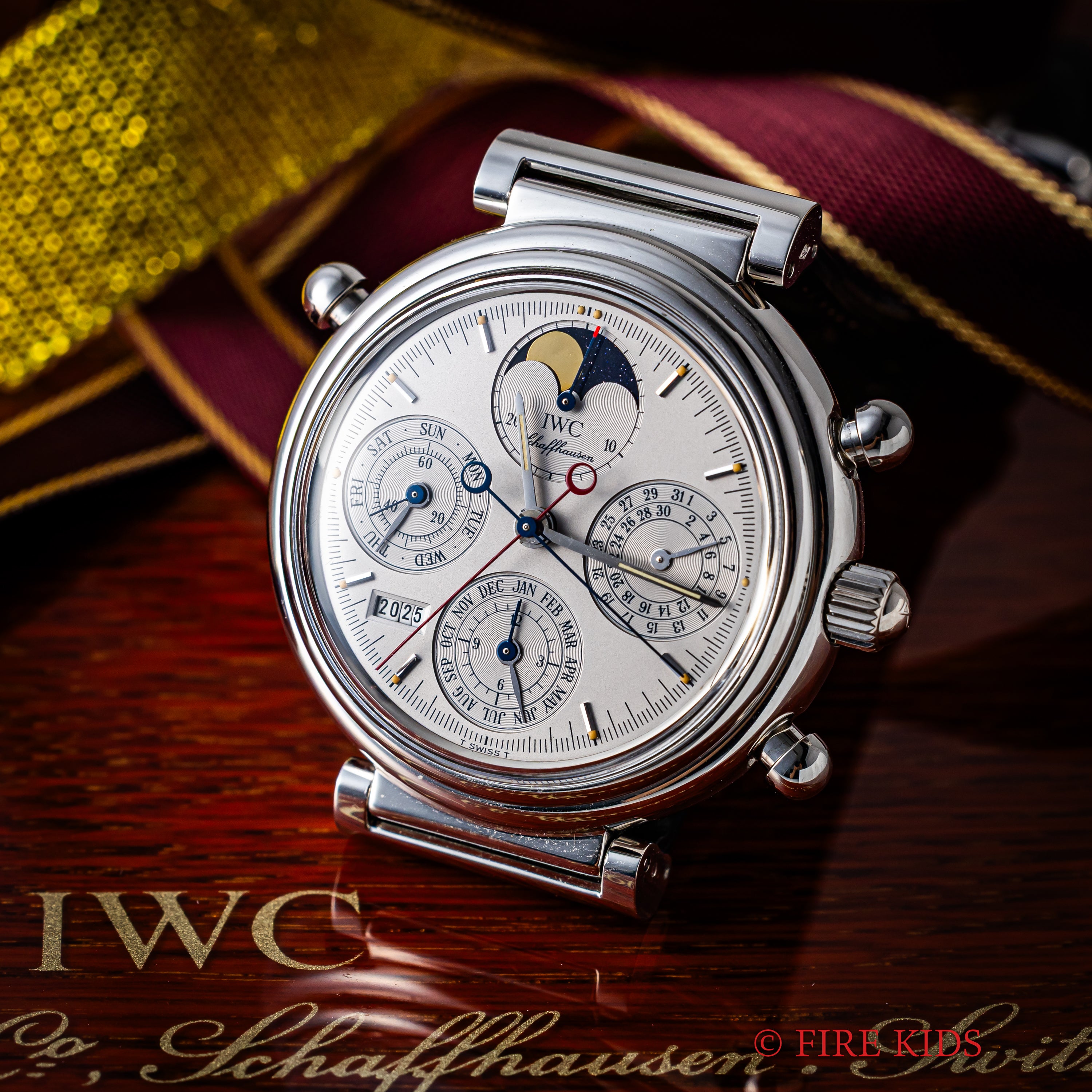 IWC 1996年製 プラチナ無垢 ダ・ヴィンチ パーペチュアルカレンダー ラトラパンテ 自動巻きRef.3751-003 箱、ギャラ、取説付き