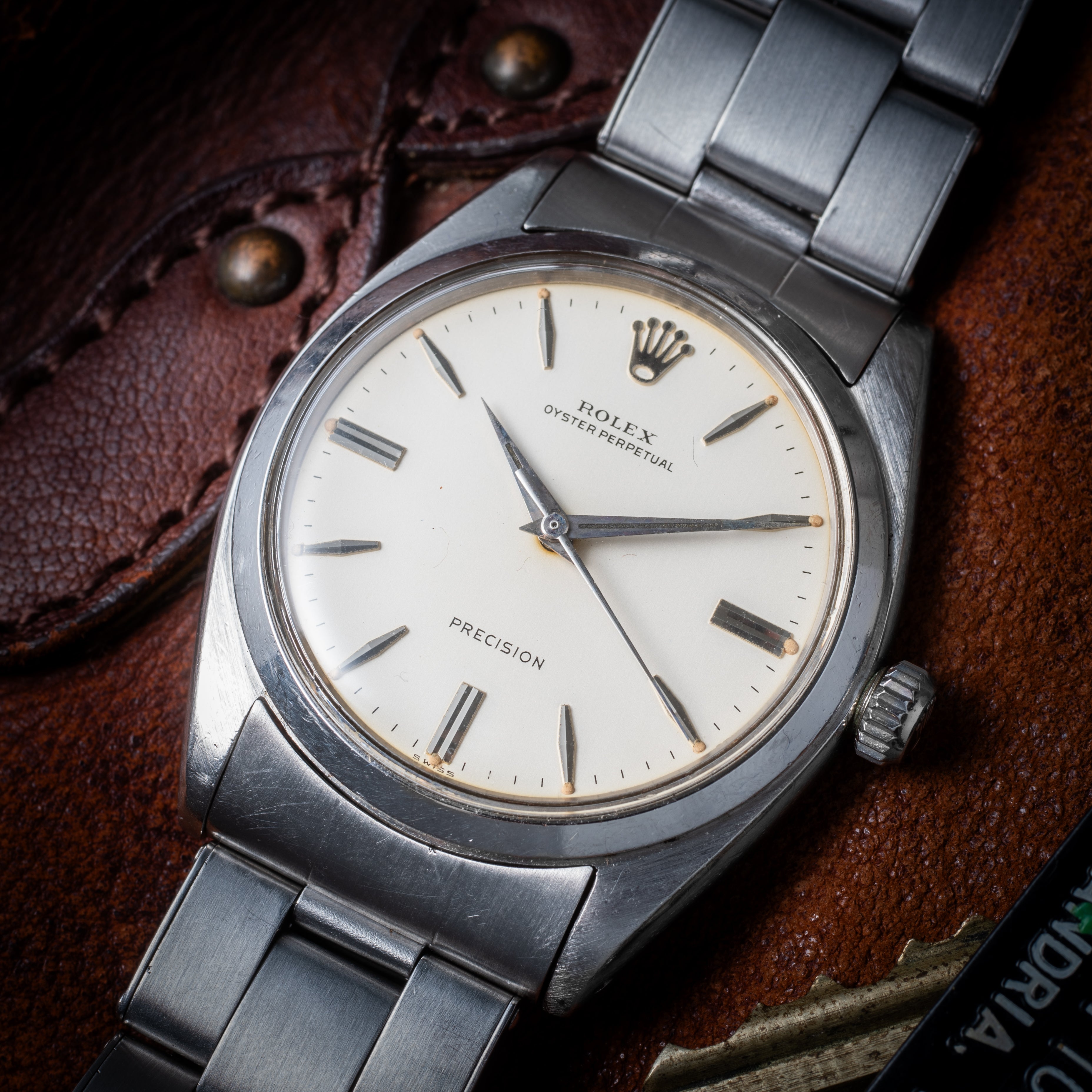 ロレックス オイスターパーペチュアル 1961年製 Ref.6558 ホワイトミラーダイヤル