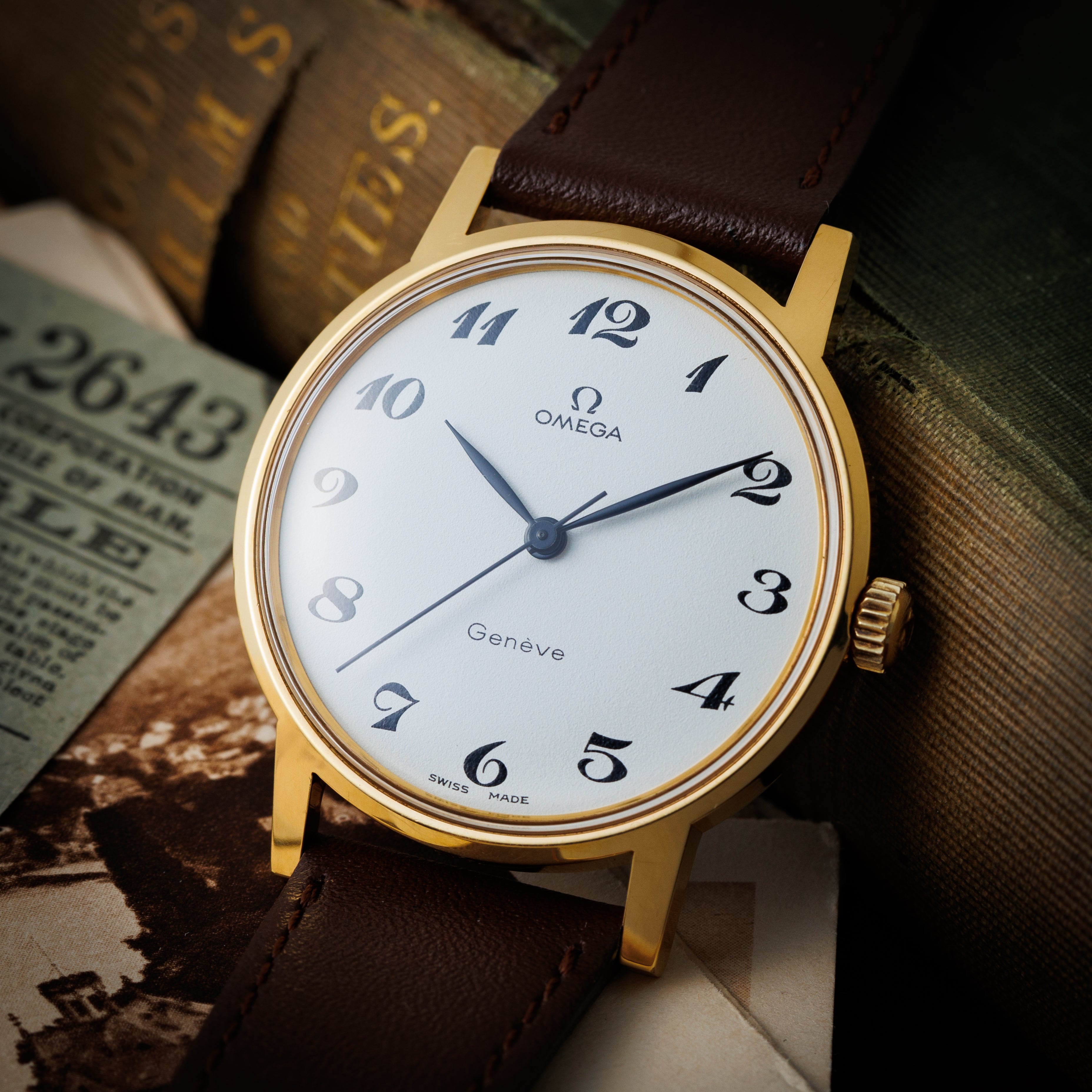 オメガ ジュネーブ ホワイトダイヤル Cal.601 手巻き