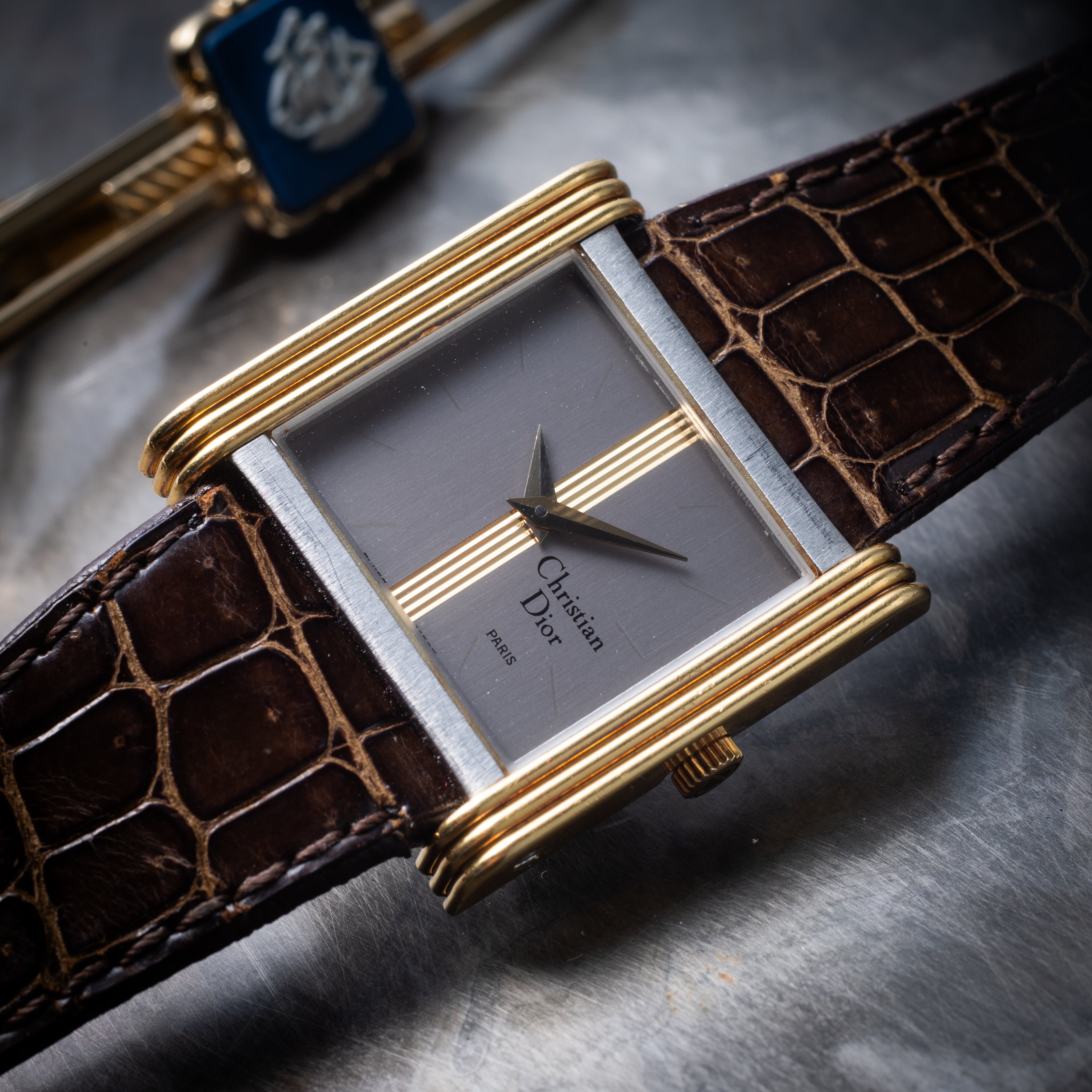 クリスチャンディオール タンク 1980年代製 Ref.8705 コンビ 純正尾錠付き