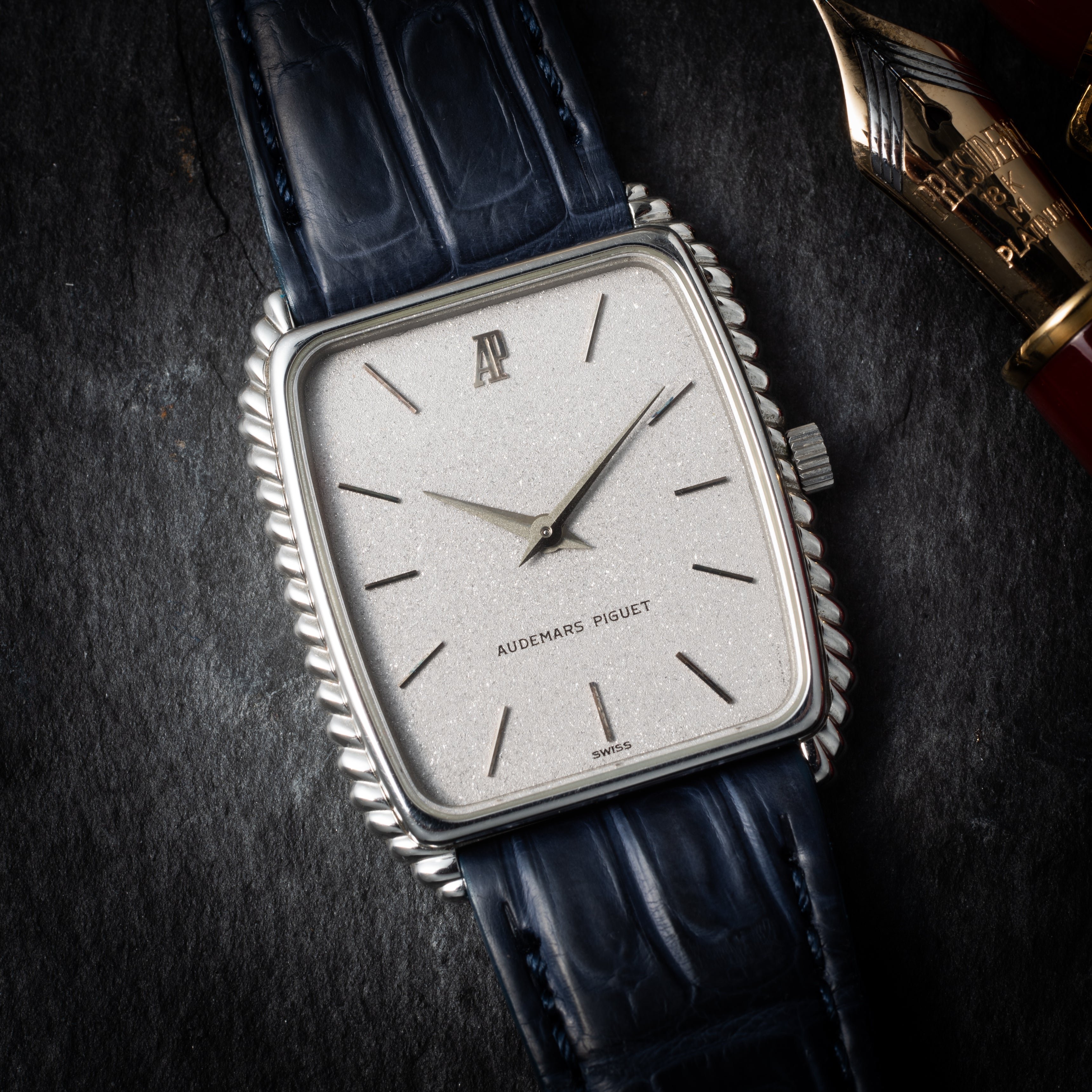 オーデマ・ピゲ ウルトラシン 1970年代製 Ref.4249 レクタンギュラーステンレスケース 純正尾錠