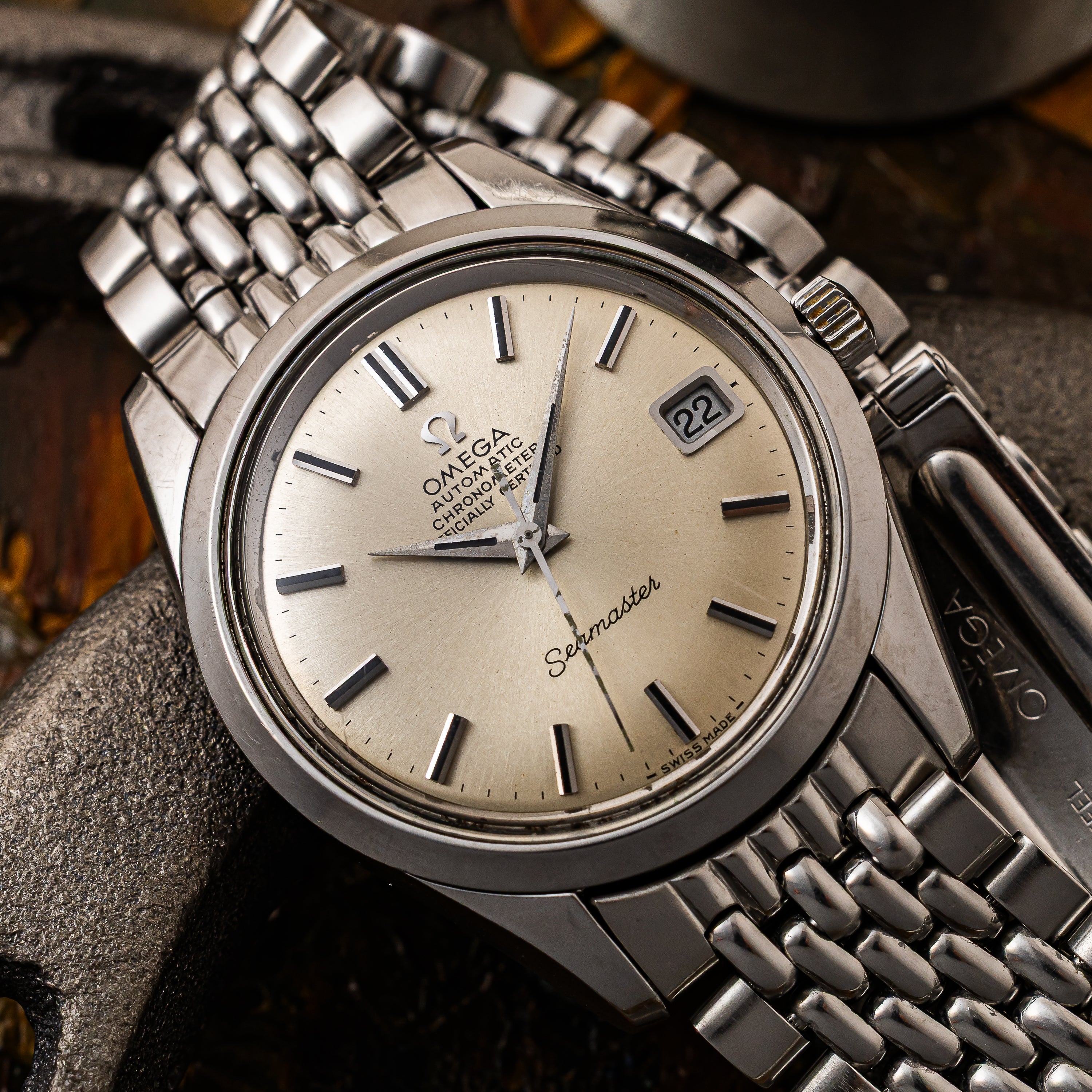 オメガ シーマスター クロノメーター 1969年製 Ref.166.010 純正ブレス付き 自動巻