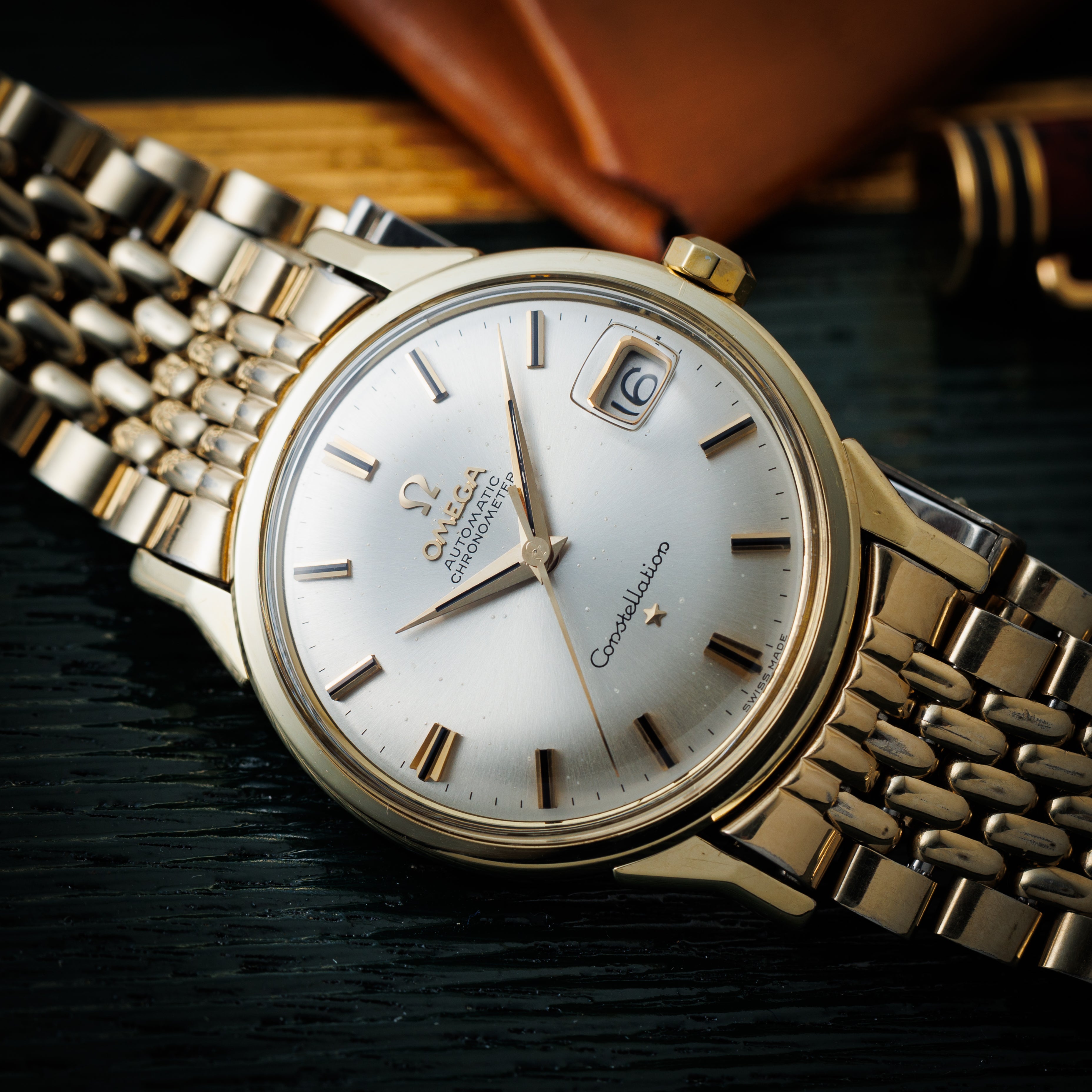 オメガ コンステレーション トップゴールド 1962年製 Ref.14902 61 SC 純正ブレス付き 自動巻きクロノメーター