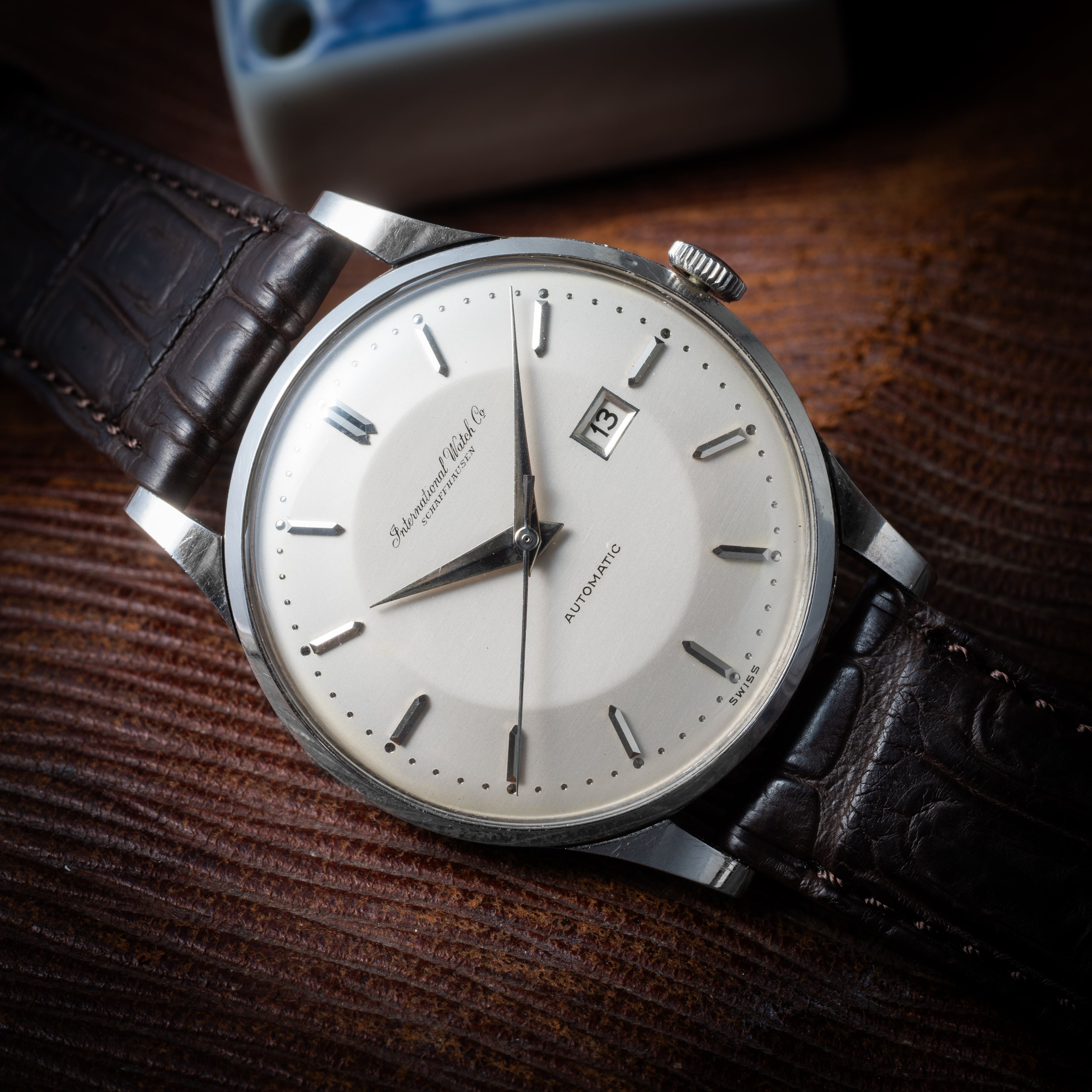 IWC プラチナラウンドケース 1960年製/昭和35年製 寄り目 Cal.8531 砲弾インデックス Ref.140263