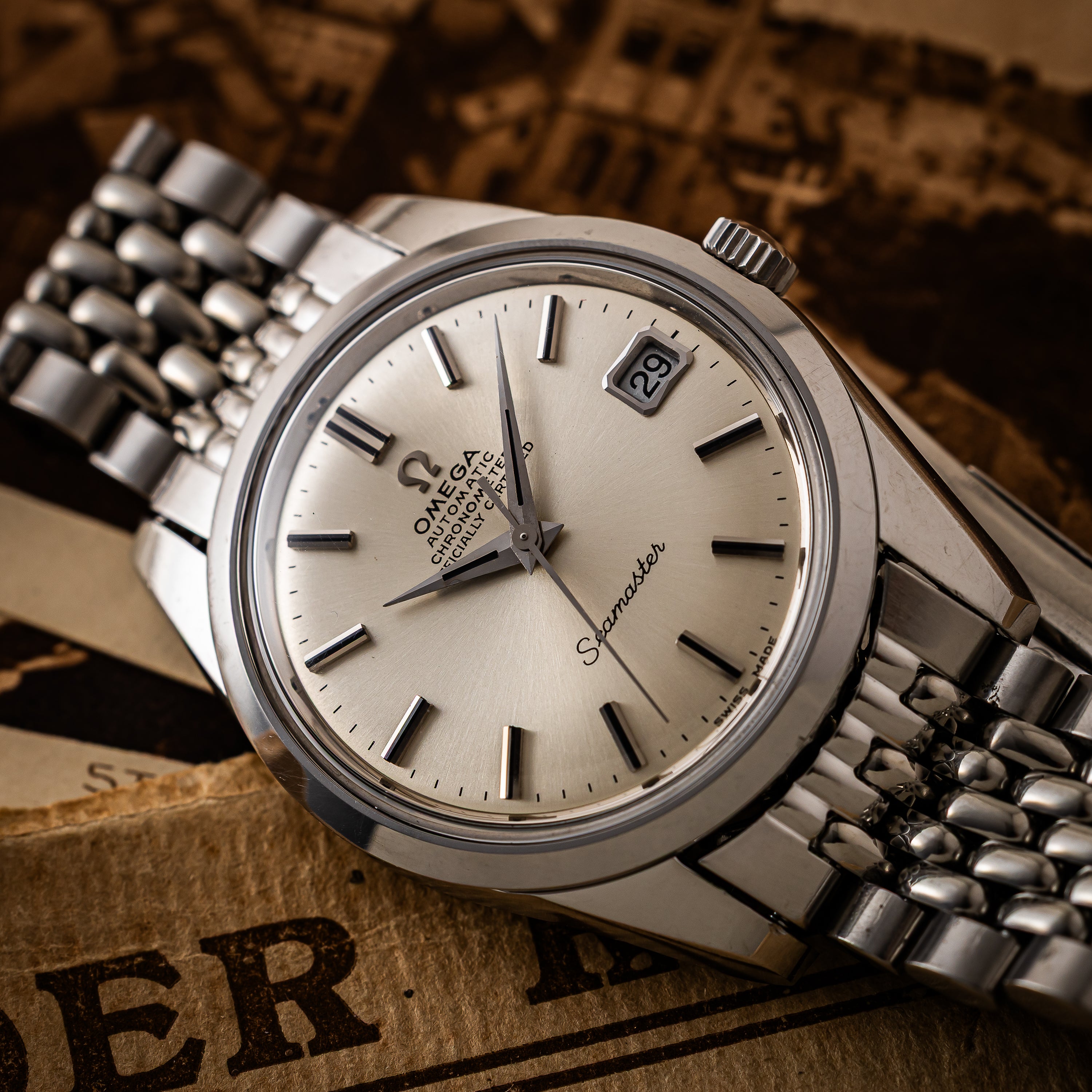 オメガ シーマスター クロノメーター 1969年製 Ref.166010 SP 純正ブレス付き