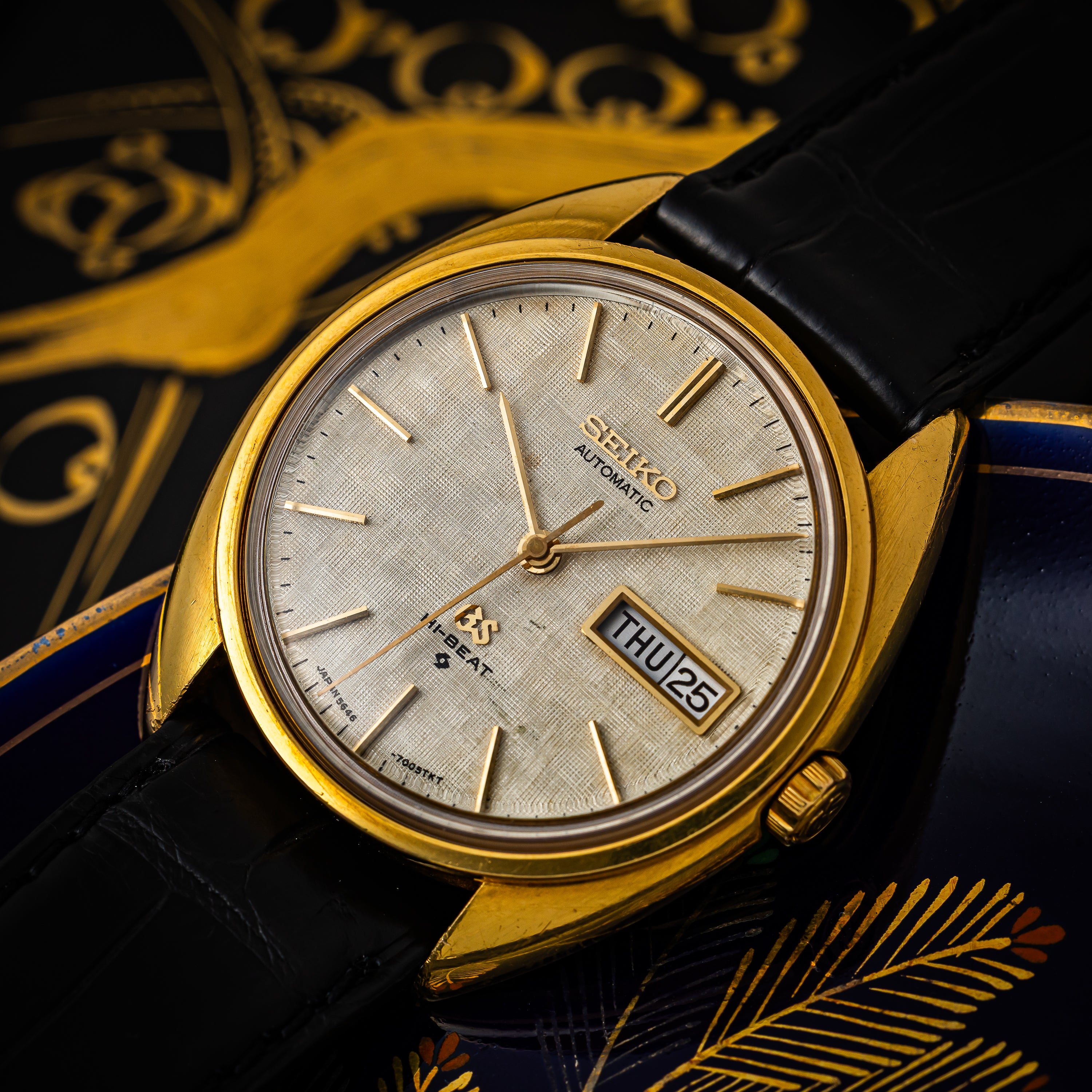 グランドセイコー 1971年製 Ref.5646-7005 18金無垢ケース 自動巻き デイデイト