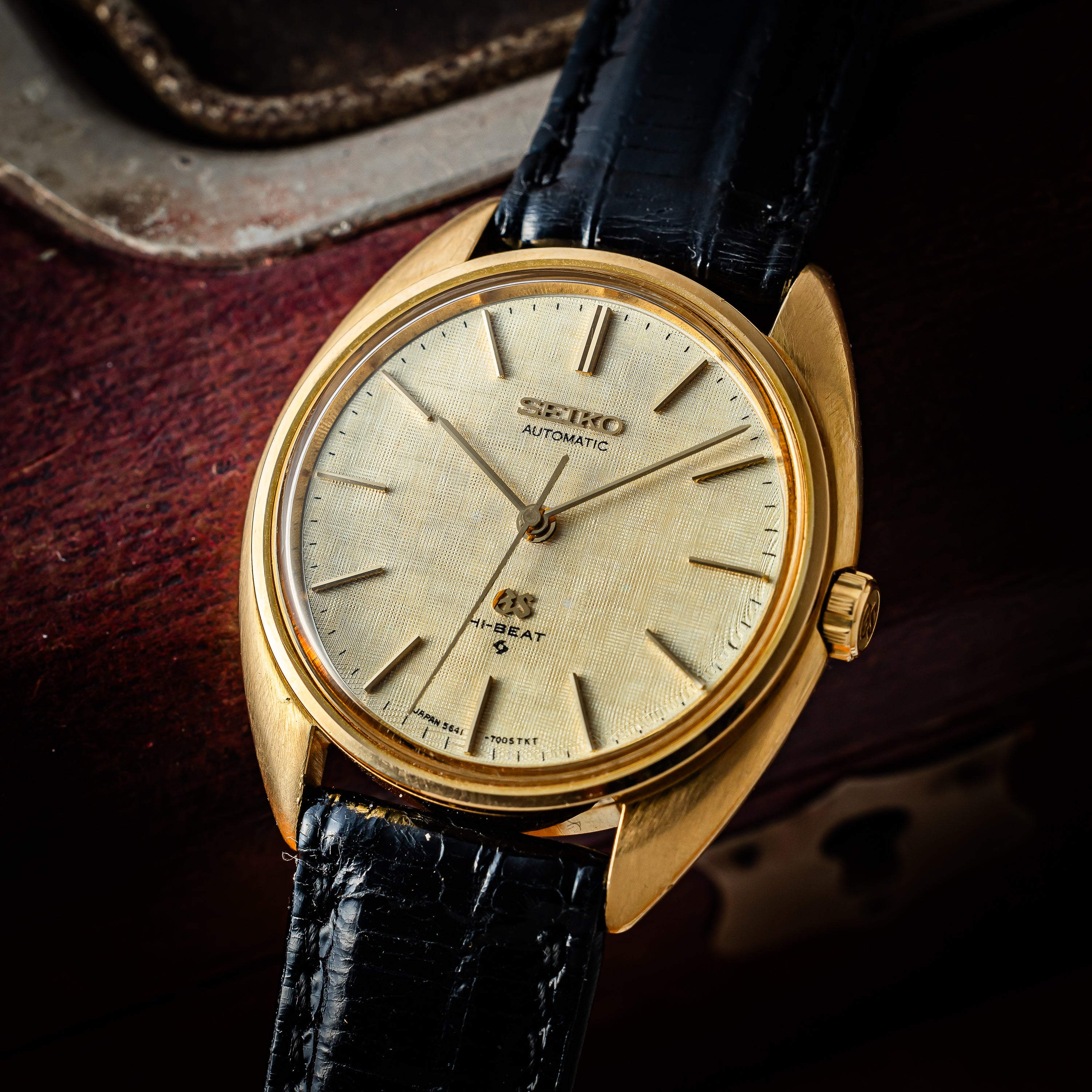 グランドセイコー18金無垢ケース 1971年製 Ref.5641-7005 ノンデイト自動巻き