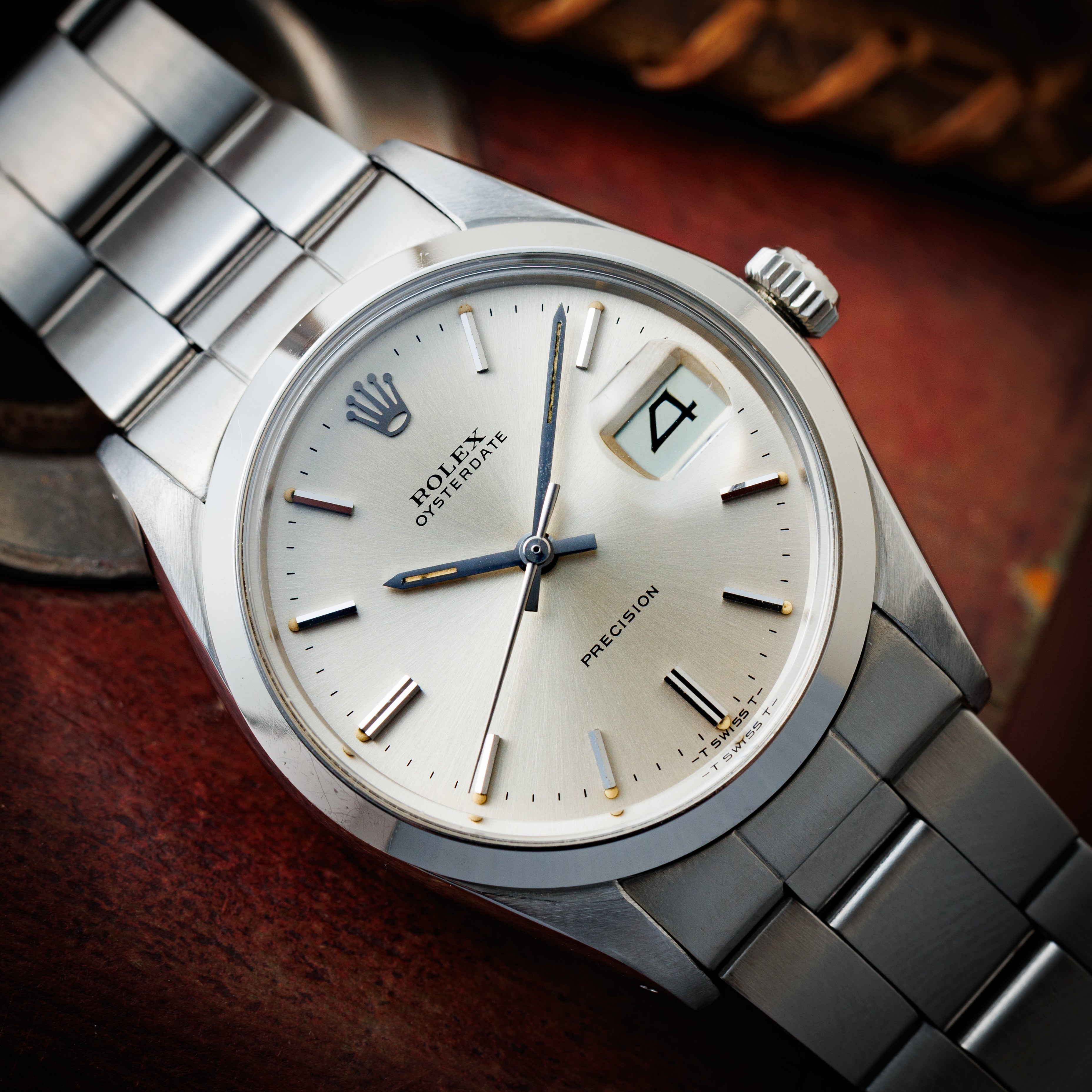 ロレックス オイスターデイト 1971年製 Ref.6694 シルバーダイヤル ブレス付き 手巻き