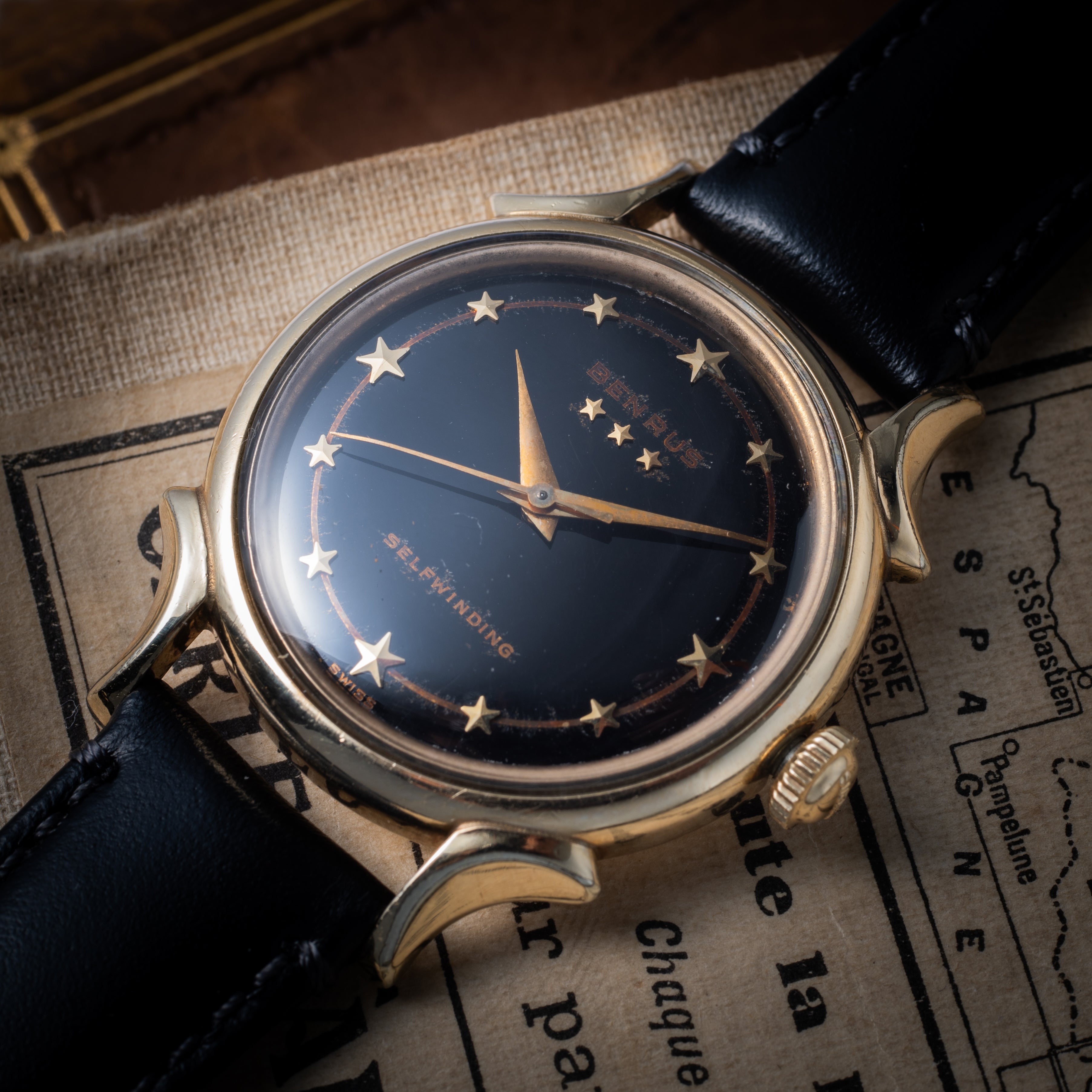 ベンラス  スターダイヤル オートマチック 1950年代製 10金張り アメリカンウオッチ