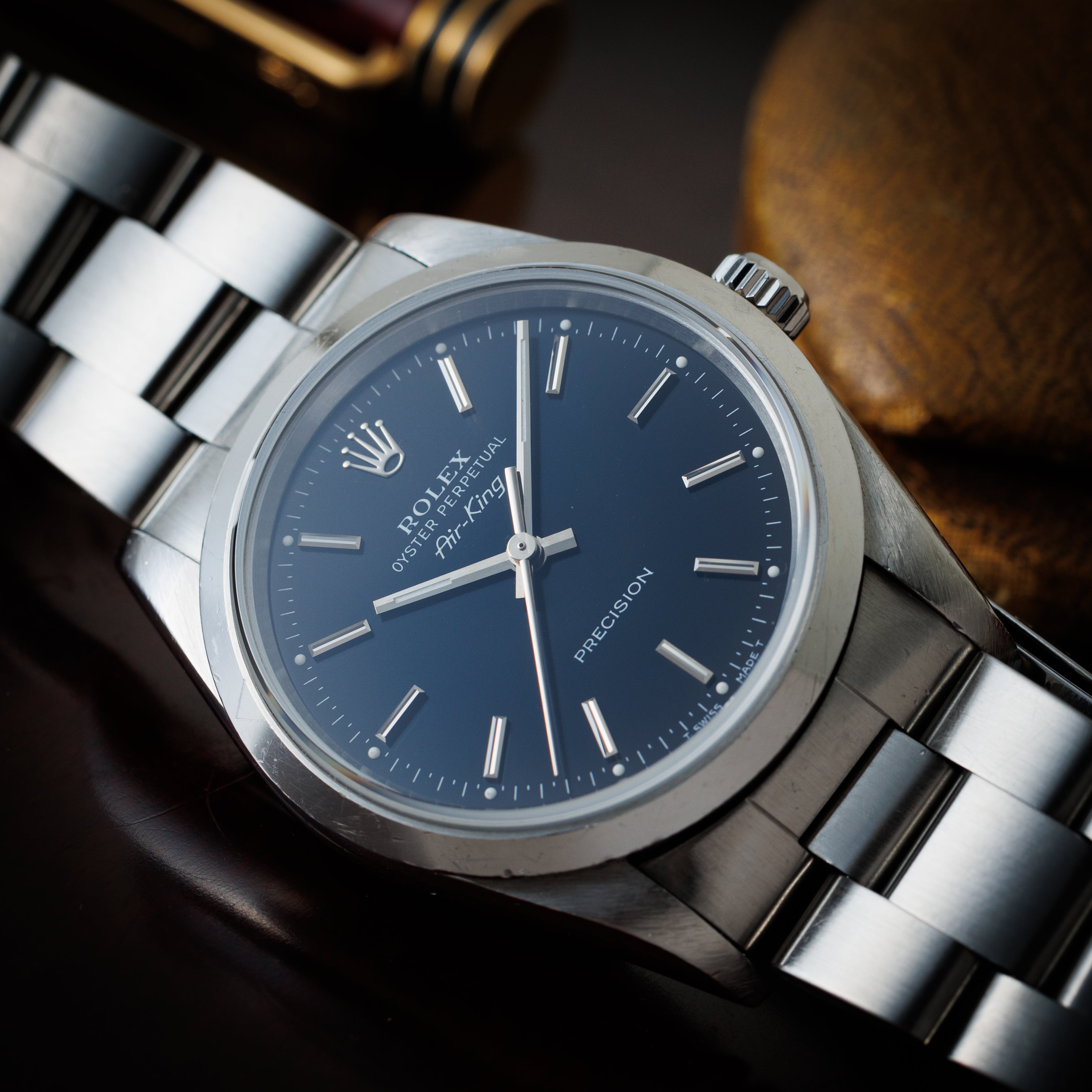 ロレックス エアキング 1997年製 Ref.14000 ブラックダイヤル 箱、ギャラ付き