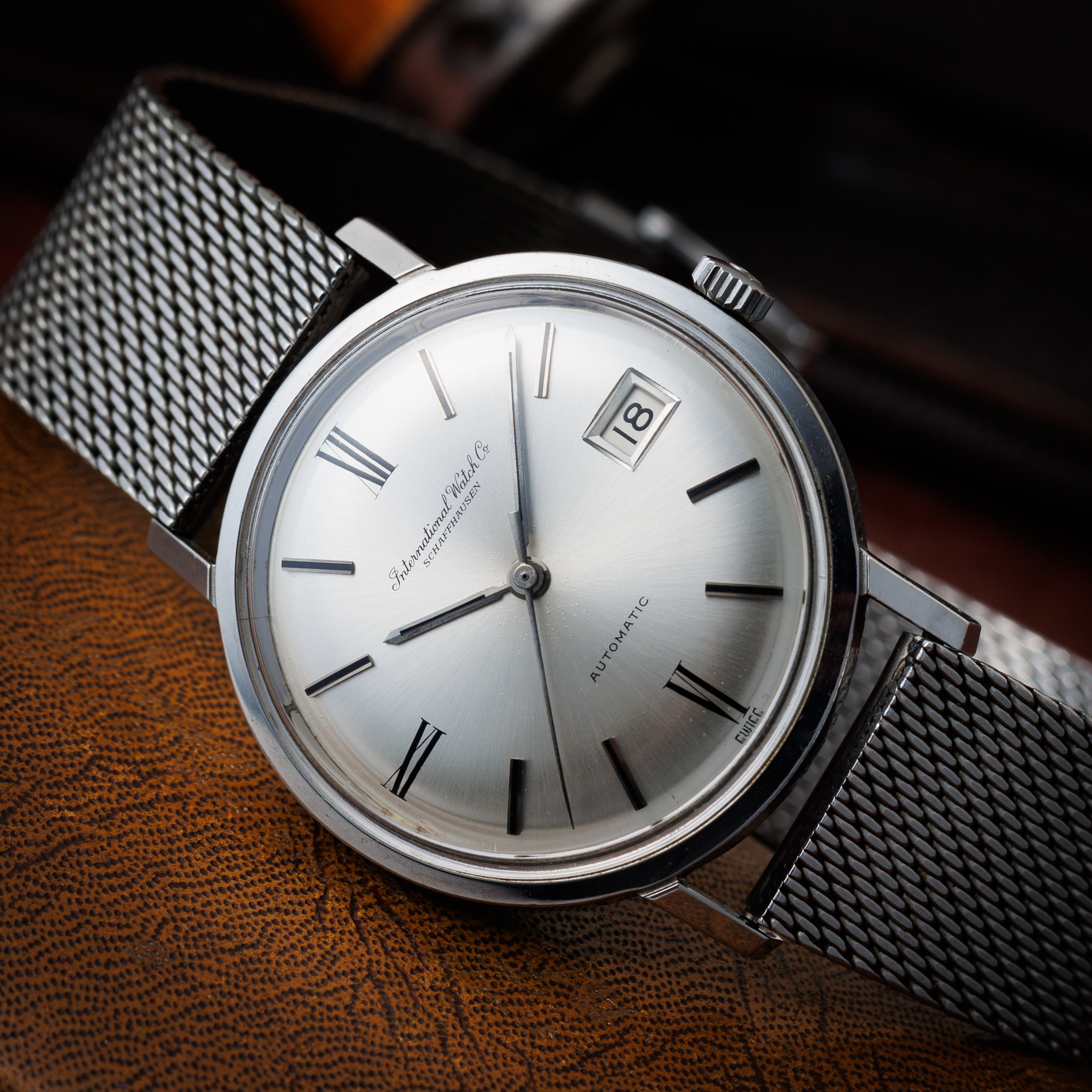 IWC ラウンドケース 1964年製 Ref.808A  純正メッシュブレス ペラトン式自動巻き Cal.8541