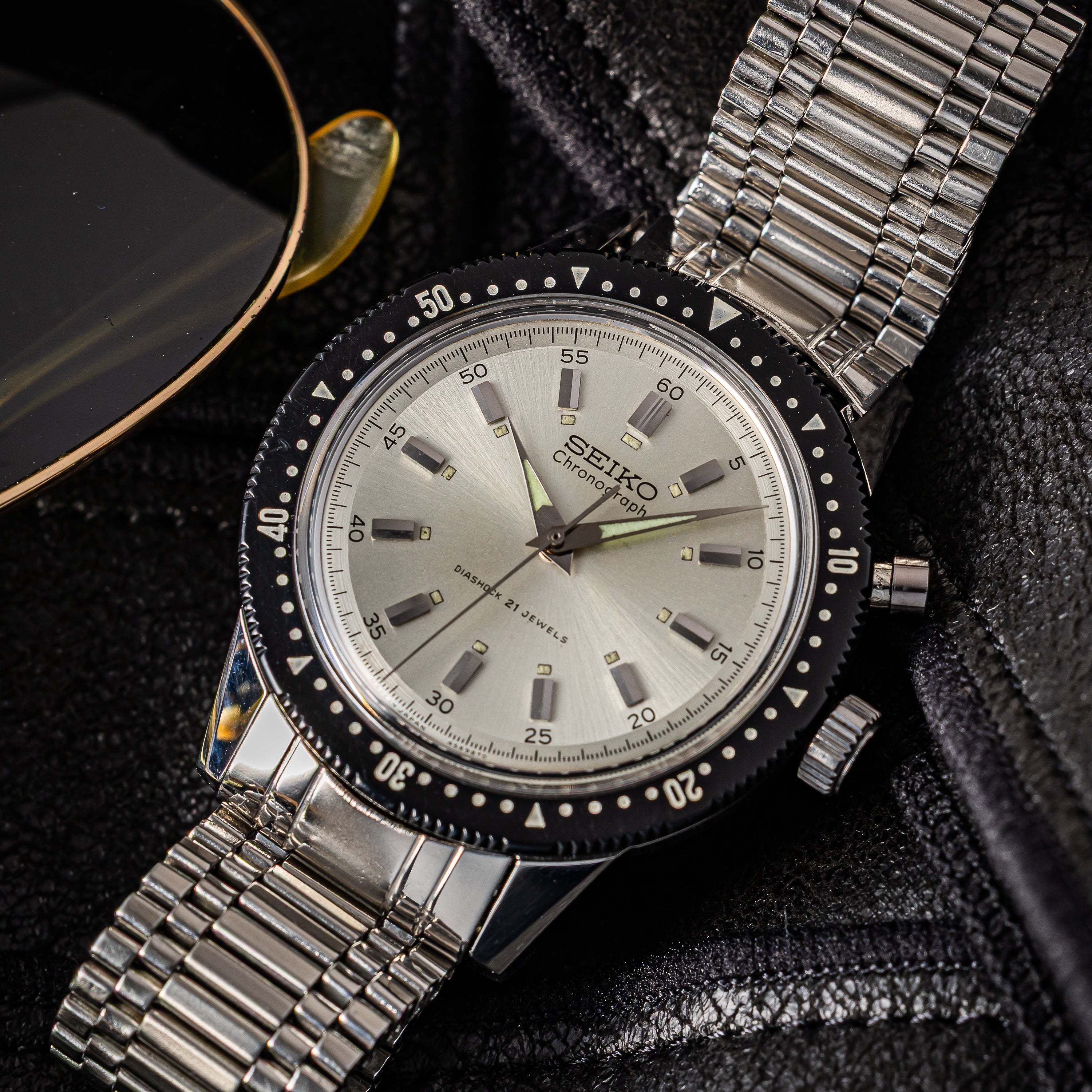 セイコー ワンプッシュクロノグラフ 1964年製 Ref.45899 聖火マーク プラベゼル 純正ブレス付き