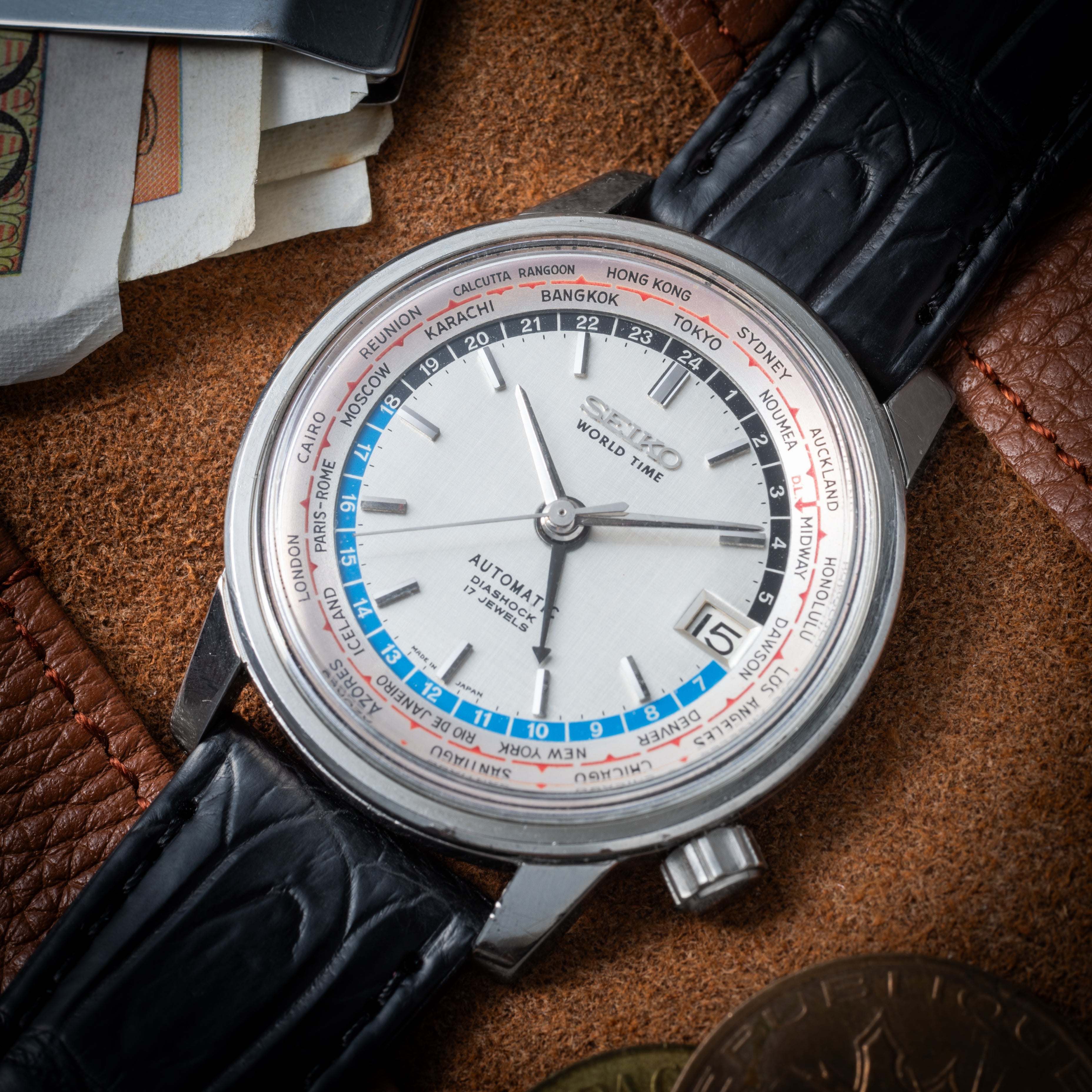 セイコー ワールドタイムファーストモデル 1964年製 Ref.6217-7000 聖火マーク 自動巻き