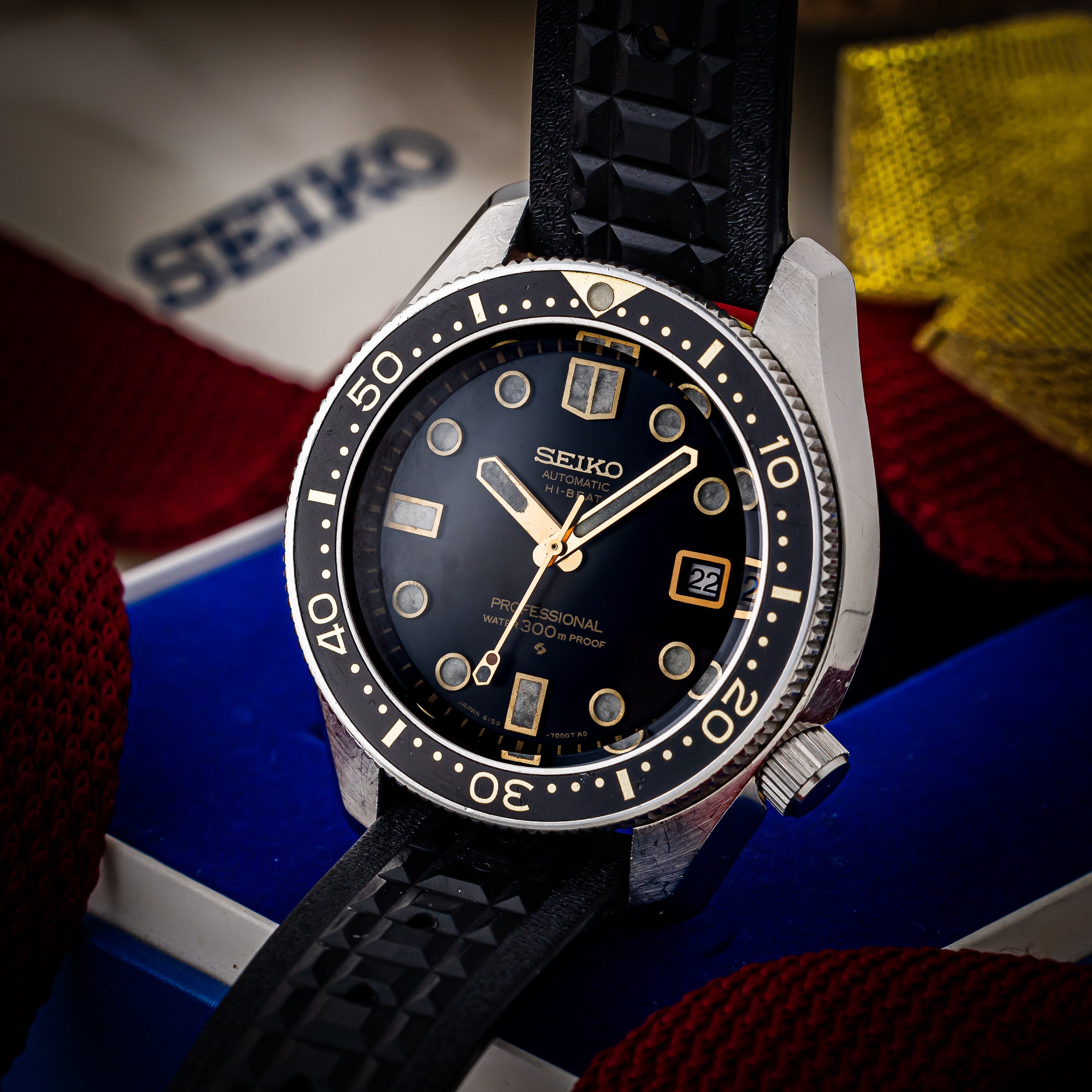 セイコー プロフェッショナル300mダイバー 1969年製 Ref.6159-7001 10振動自動巻き 箱付き