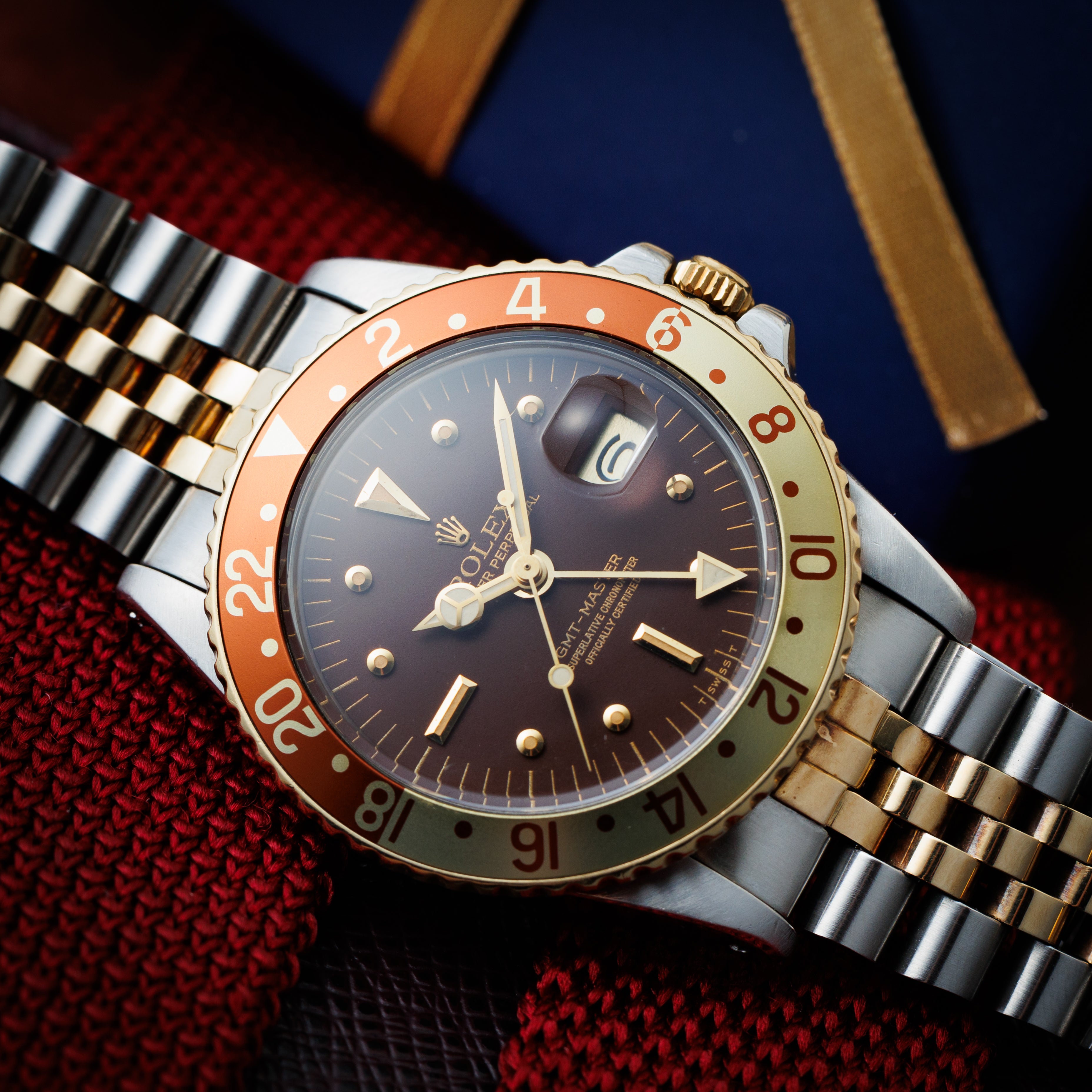 ロレックス GMTマスター 1974年製 Ref.1675コンビ 茶ツボ 純正コンビジュビリーブレス