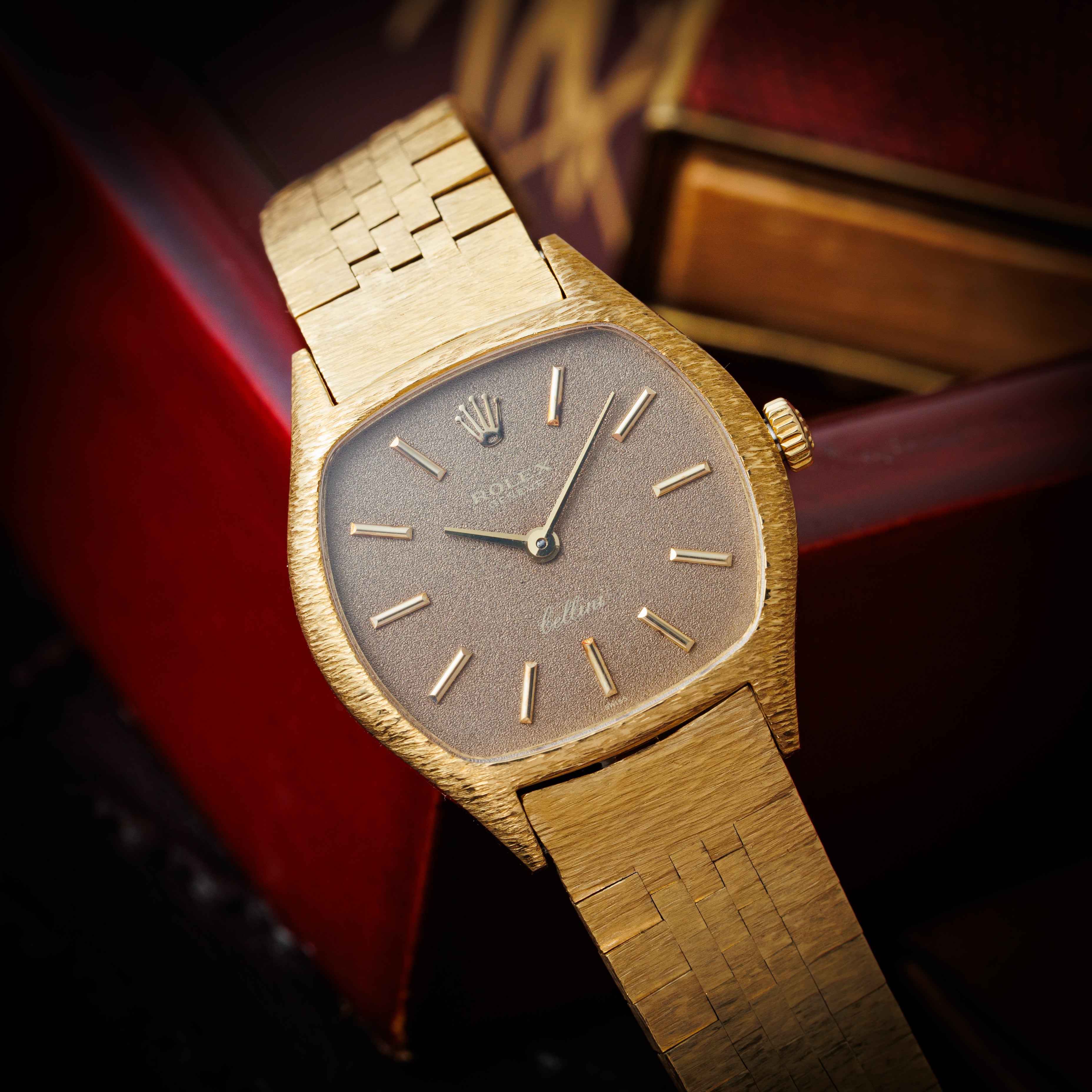 ロレックス チェリーニ レディース 1970年代製 Ref.3801 18金無垢 バーク仕上げ