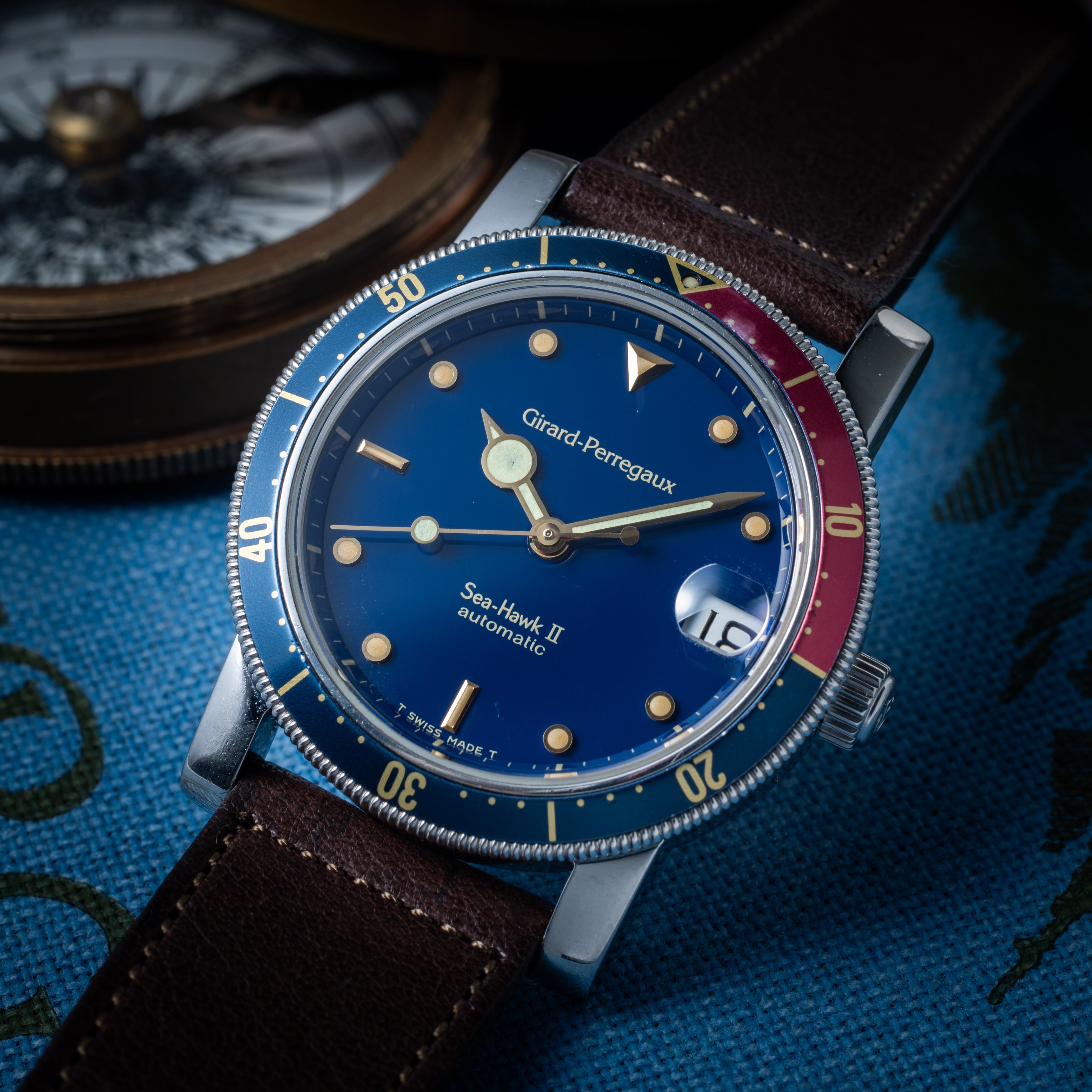 ジラールペルゴ シーホーク2 回転ベゼル Ref.7753 1990年代製 自動巻