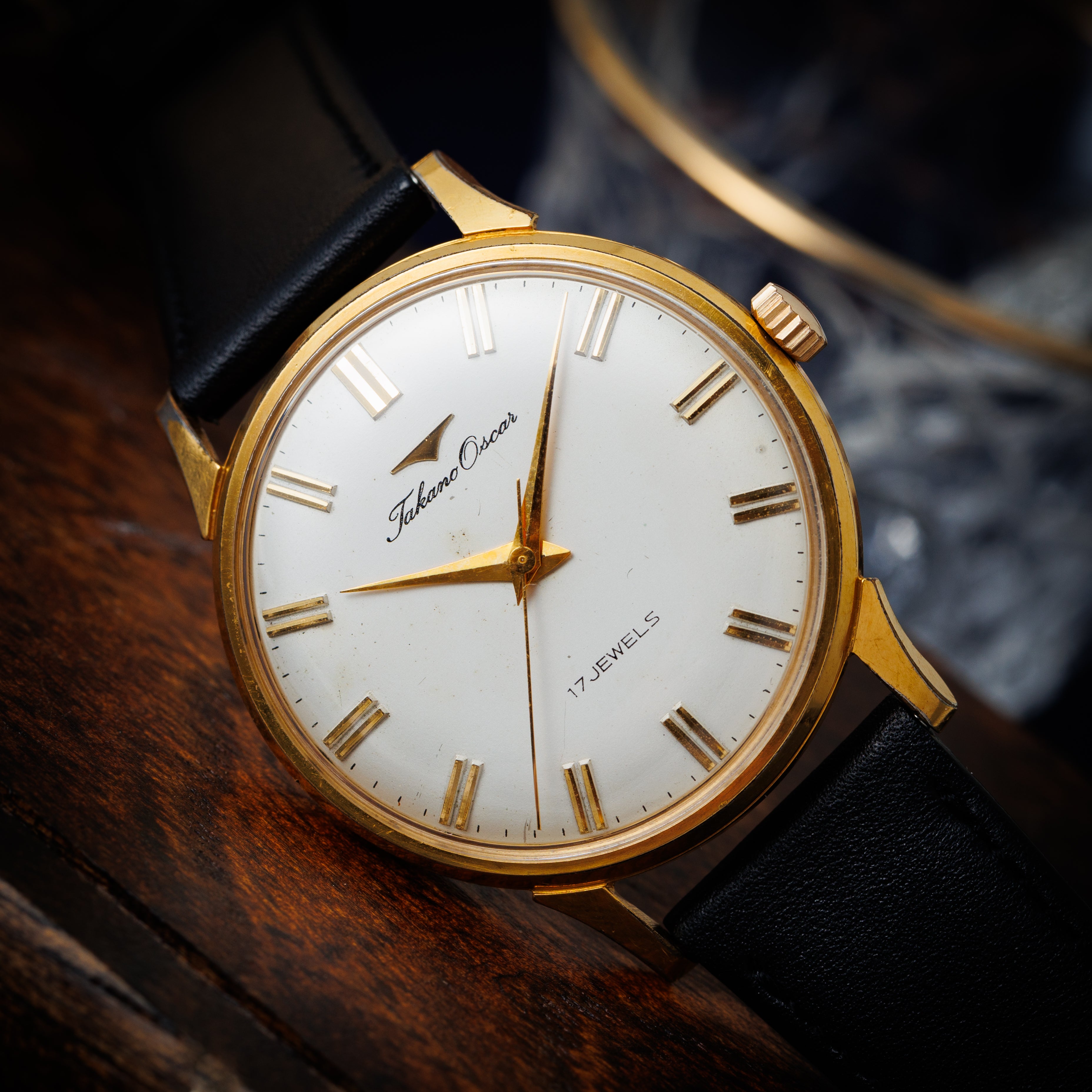 タカノ オスカー1950年代後半製 17石手巻き 20ミクロンGPケース