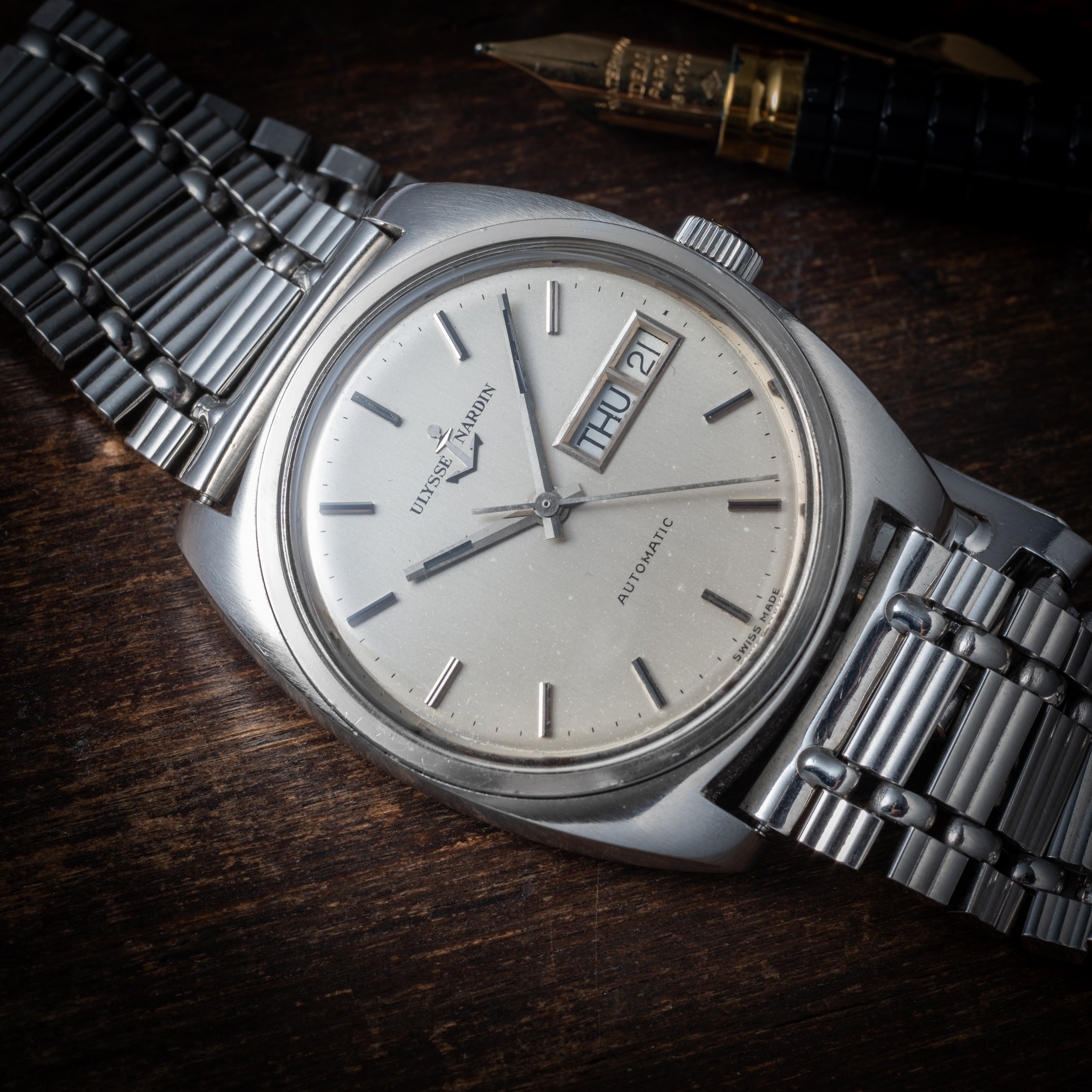 ユリスナルダン 1970年代製 オートマチック 純正ブレス付き デイデイト