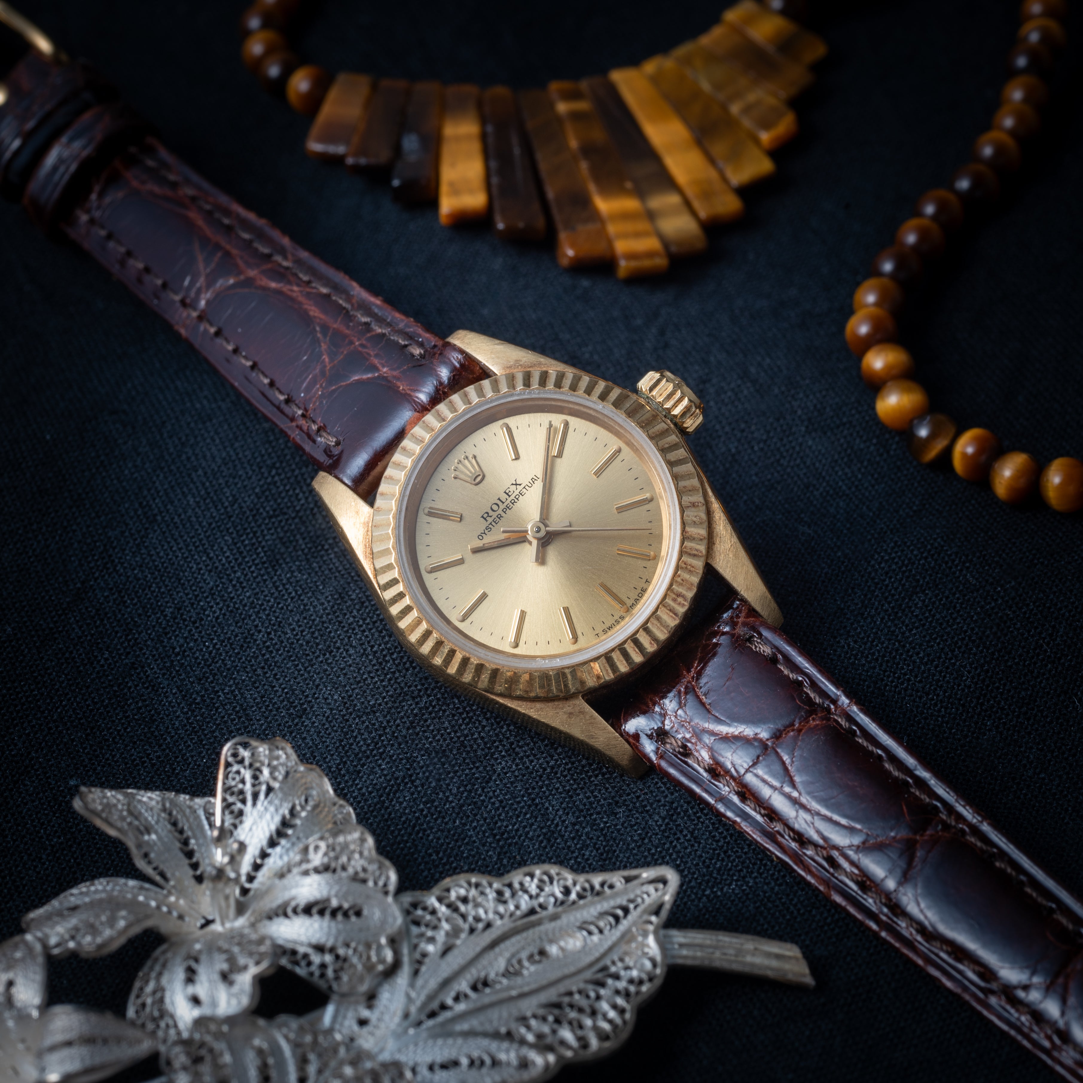 ロレックス 18金無垢オイスターパーペチュアル レディース 1988年製 Ref.67198 ノンデイト