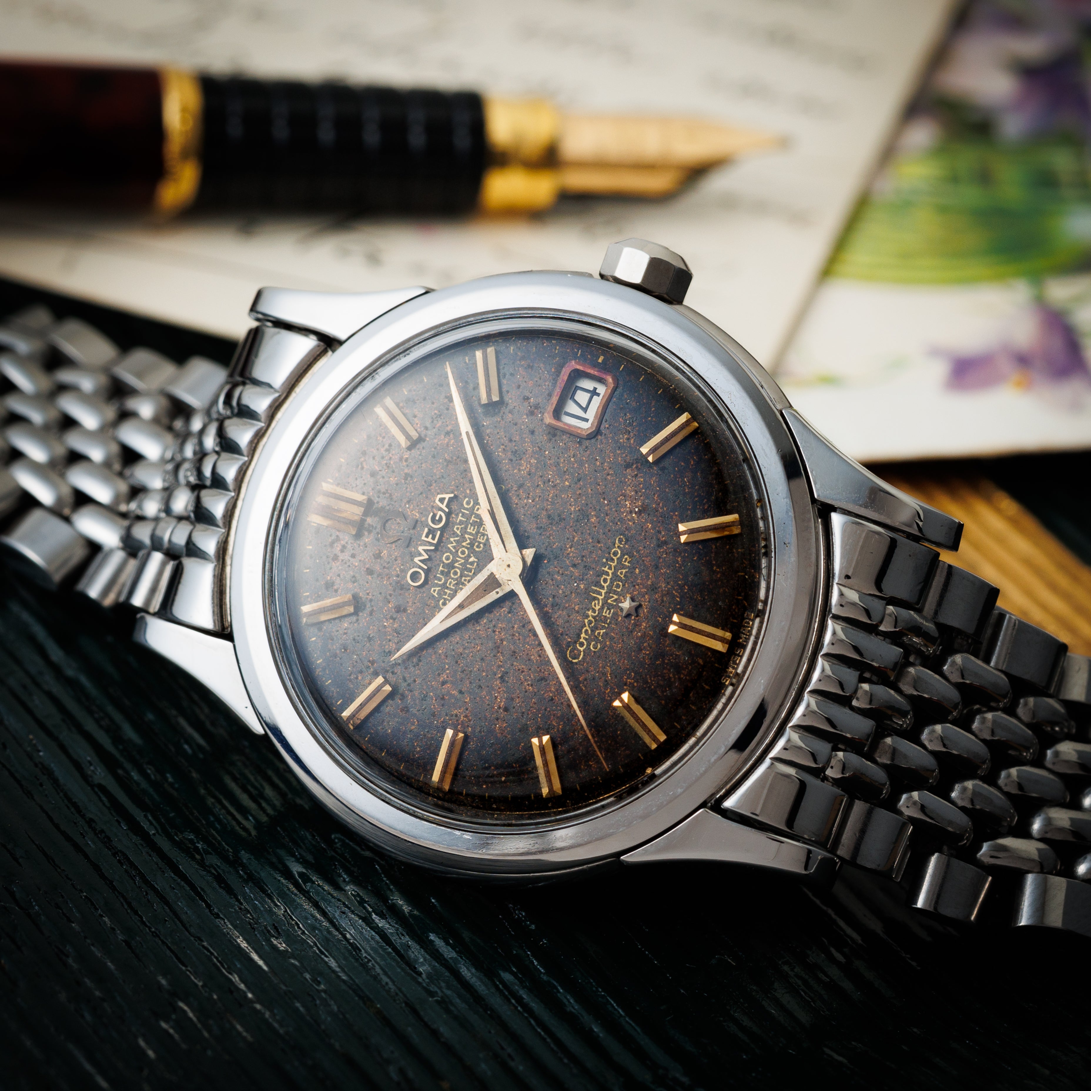 オメガ コンステレーション カレンダー トロピカルダイアル 1958年製 Ref.2943 4 SC Cal.504 純正ブレス