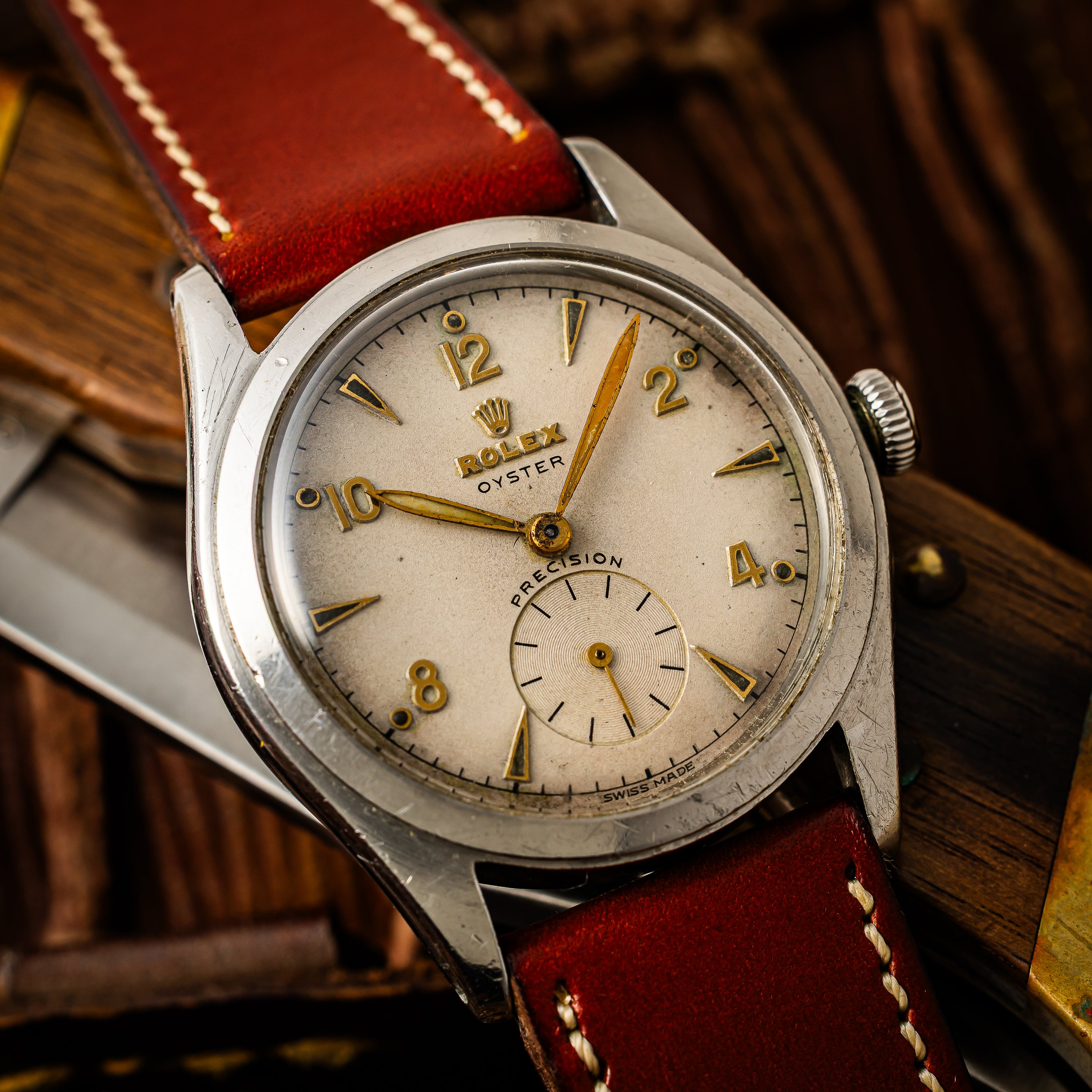 ロレックス オイスター Ref.4499 スモールセコンド 1948年製 飛びアラビアダイヤル 手巻き