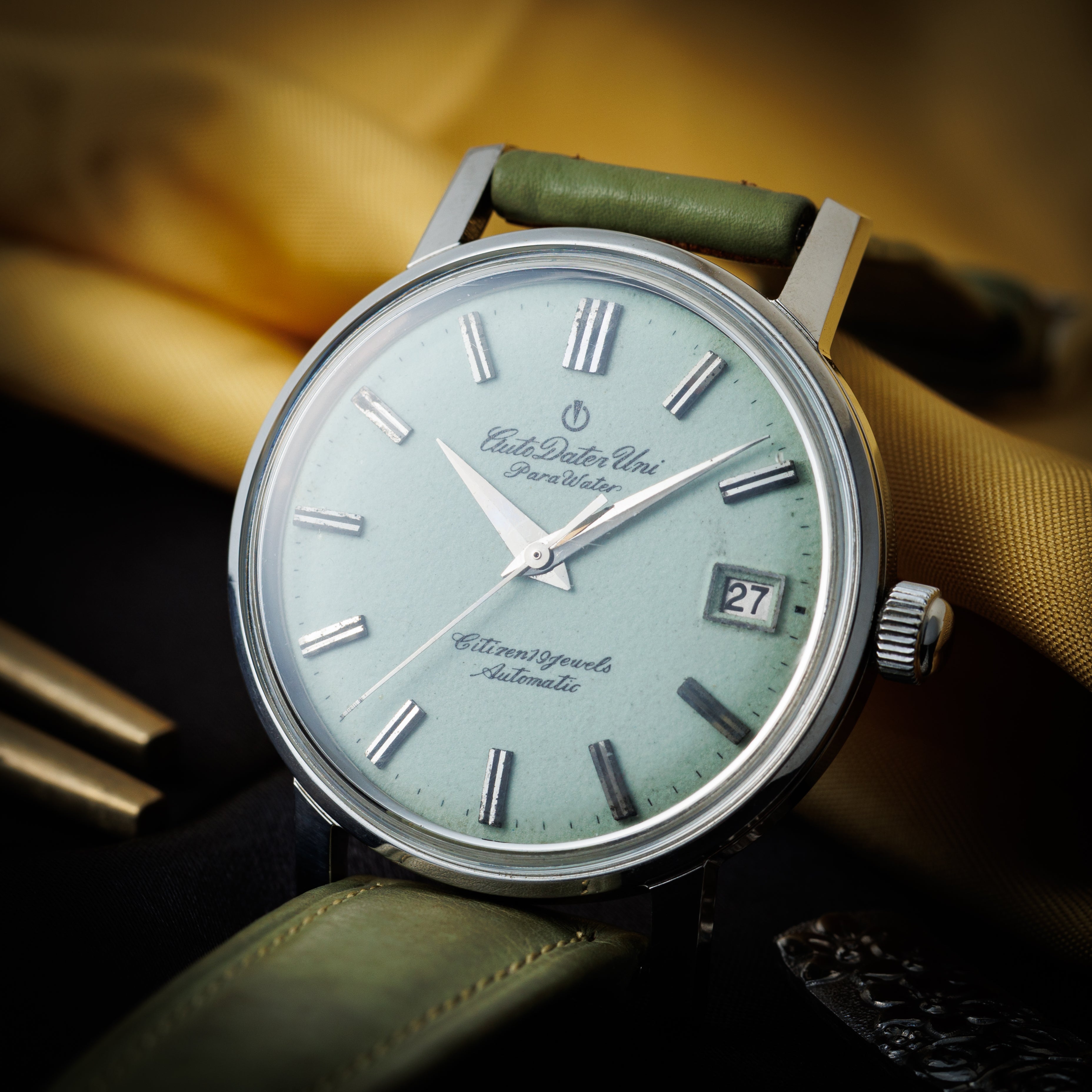 シチズン オートデーター ユニ 1964年製 Ref.UN140302 ペールグリーンダイヤル 自動巻き