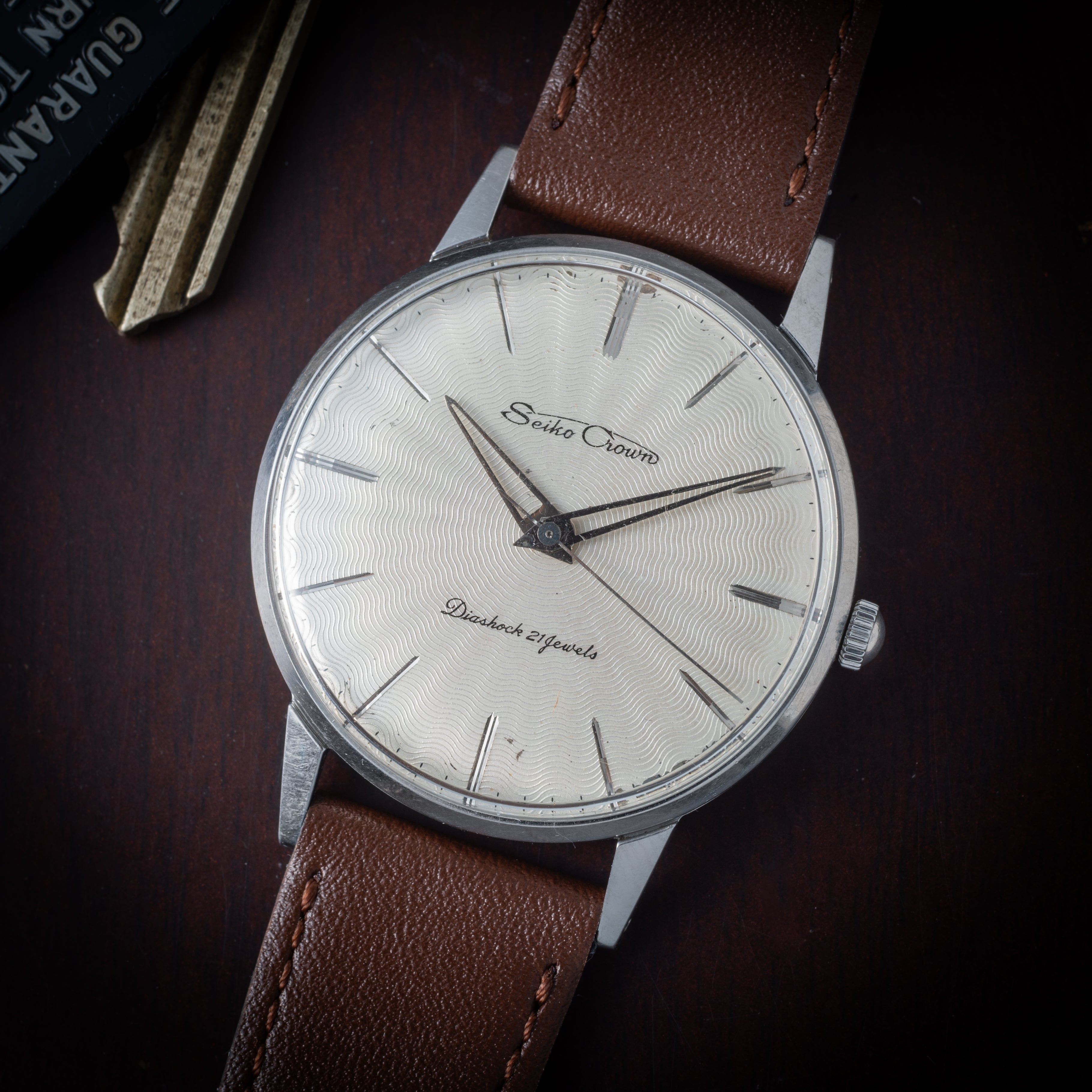 セイコー クラウン スケルトン針 サンビームダイヤル 1961年製 手巻き SSケース