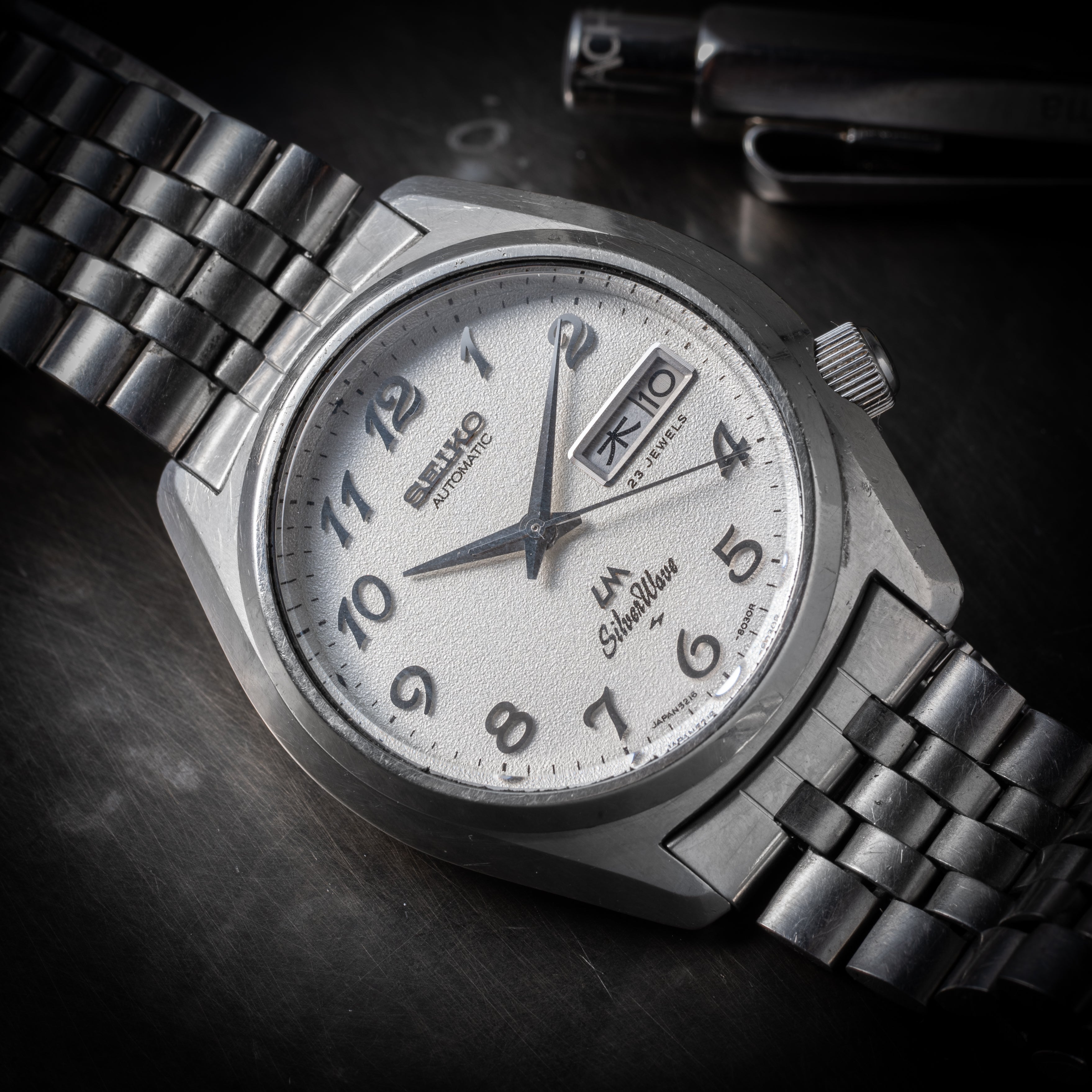 セイコー LM シルバーウェーブ 1977年製 アラビアダイヤル ねじ込みリューズ 自動巻