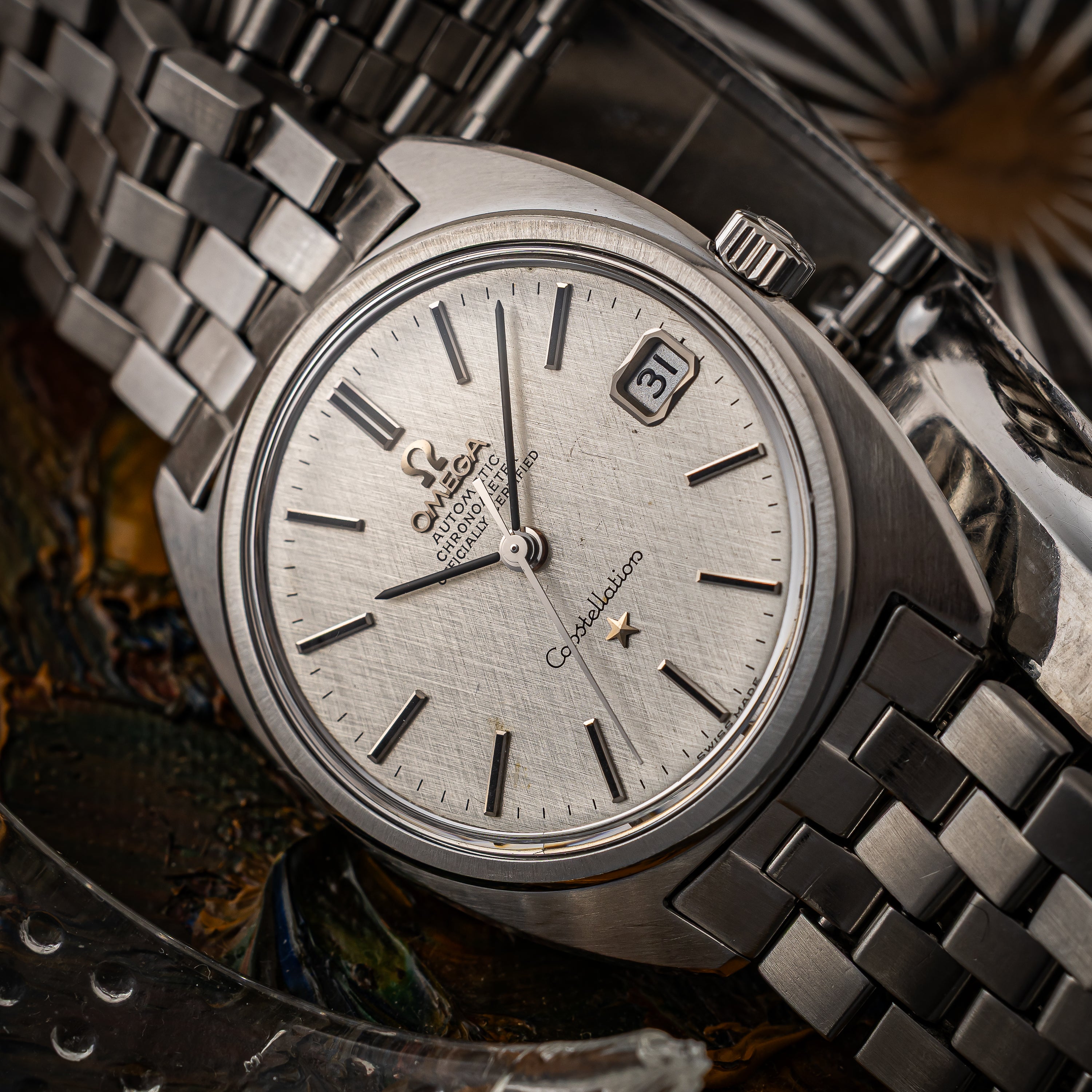 オメガ コンステレーション 1971年製 Ref.ST168017SP ジェンタ リネンダイヤル ブレス付き