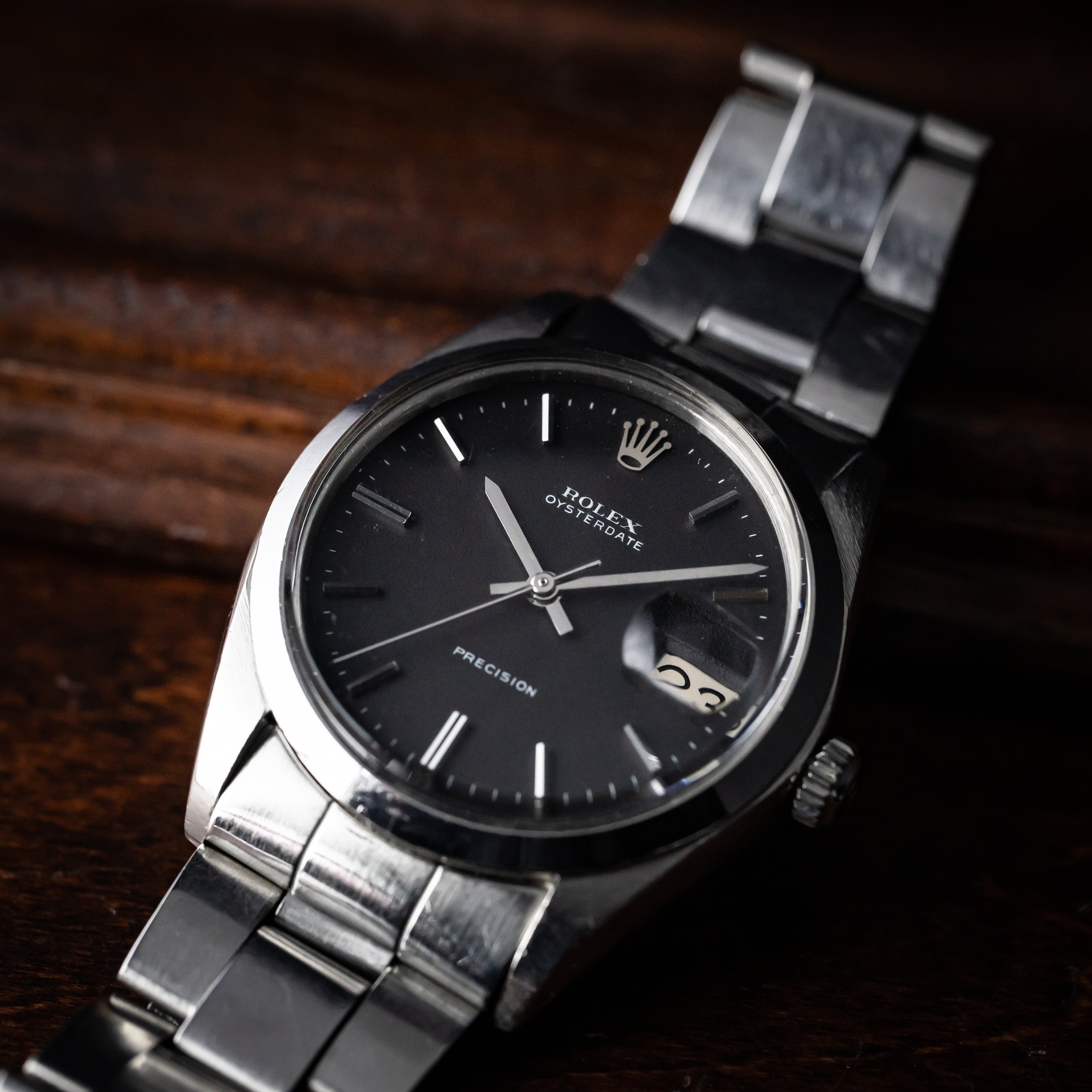 ロレックス オイスターデイト 1970年製/昭和45年製 Ref.6694 ブラックダイヤル